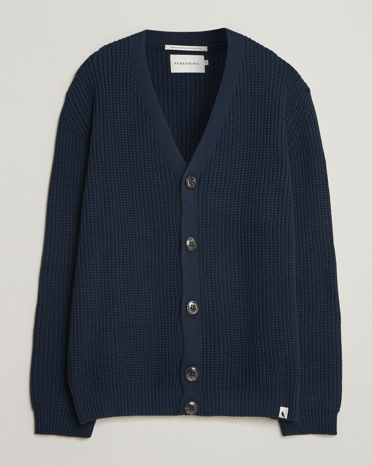 Uomini | Maglieria | Peregrine | River Cotton Cardigan Navy