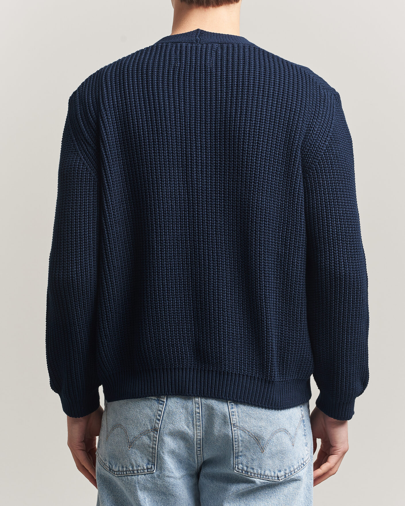 Uomini | Maglieria | Peregrine | River Cotton Cardigan Navy