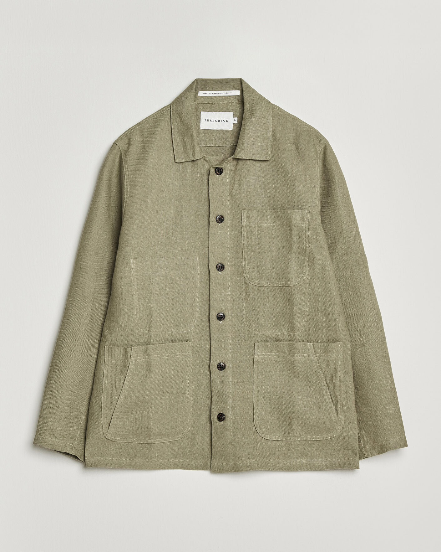 Uomini | Camicie | Peregrine | Windsor Linen Shacket Khaki