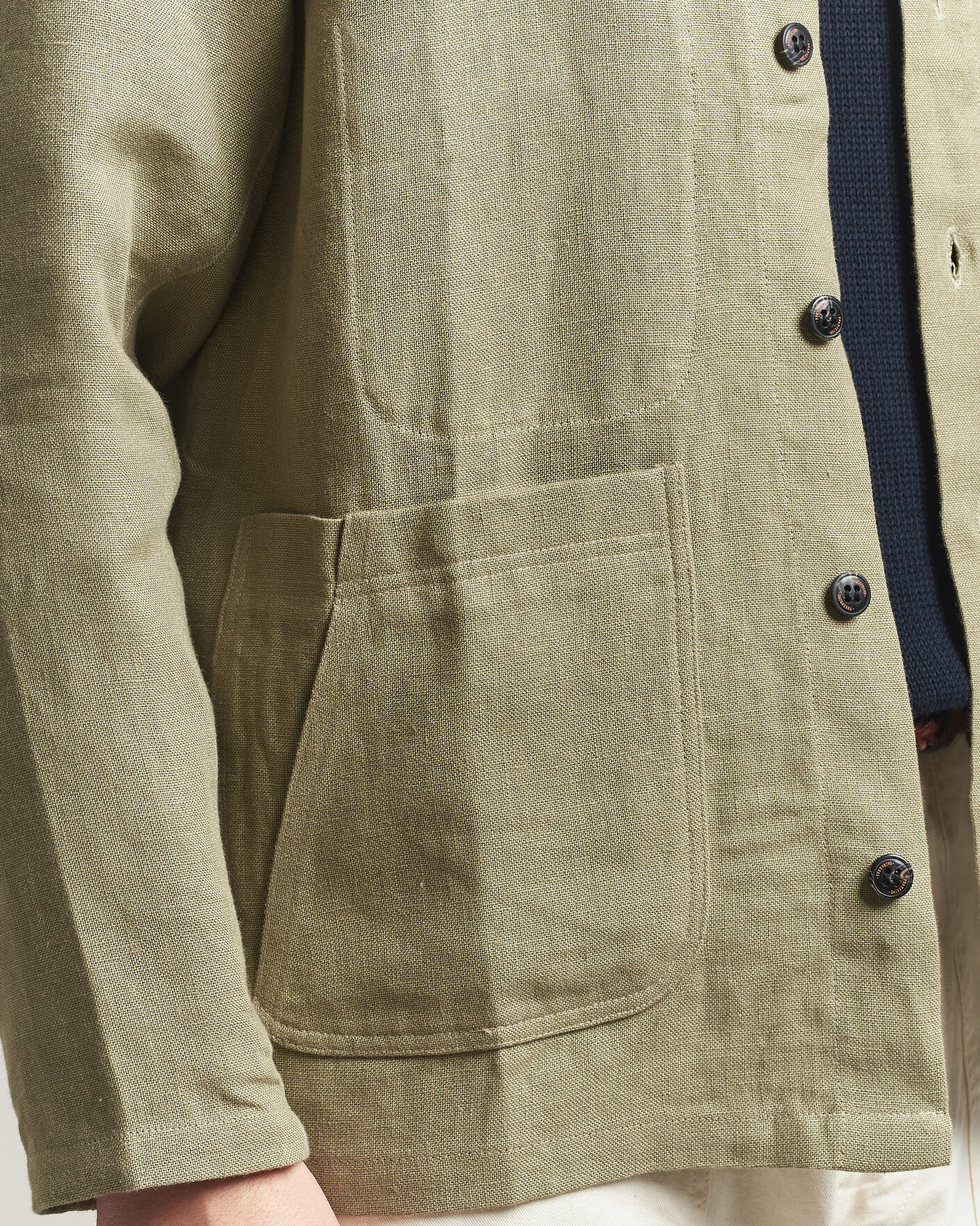 Uomini | Camicie | Peregrine | Windsor Linen Shacket Khaki
