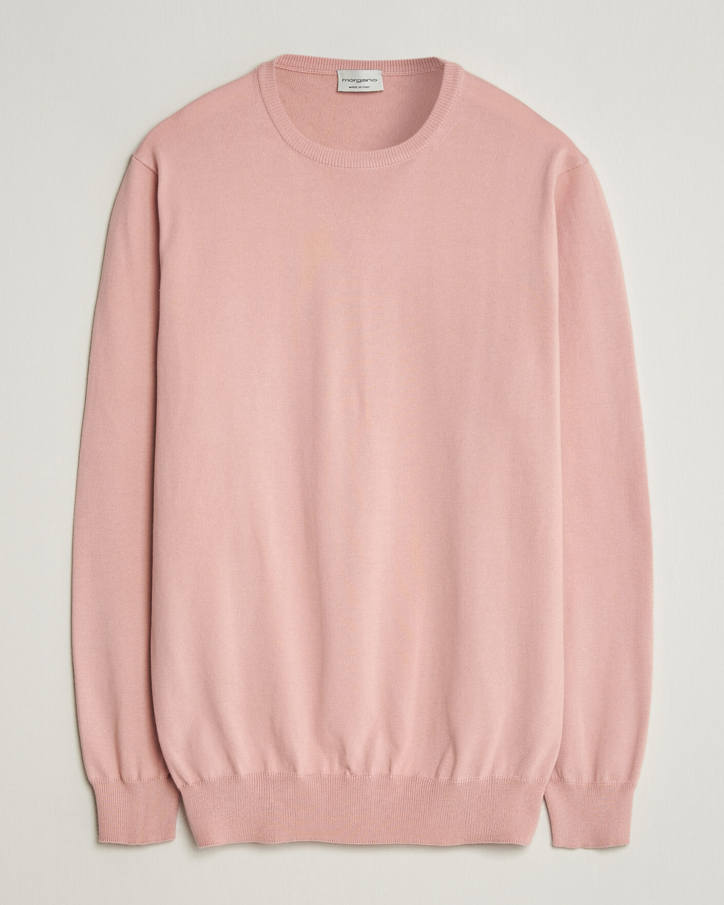 Uomini | Maglieria | Morgano | Supersoft Egyptian Cotton Crew Neck Soft Pink