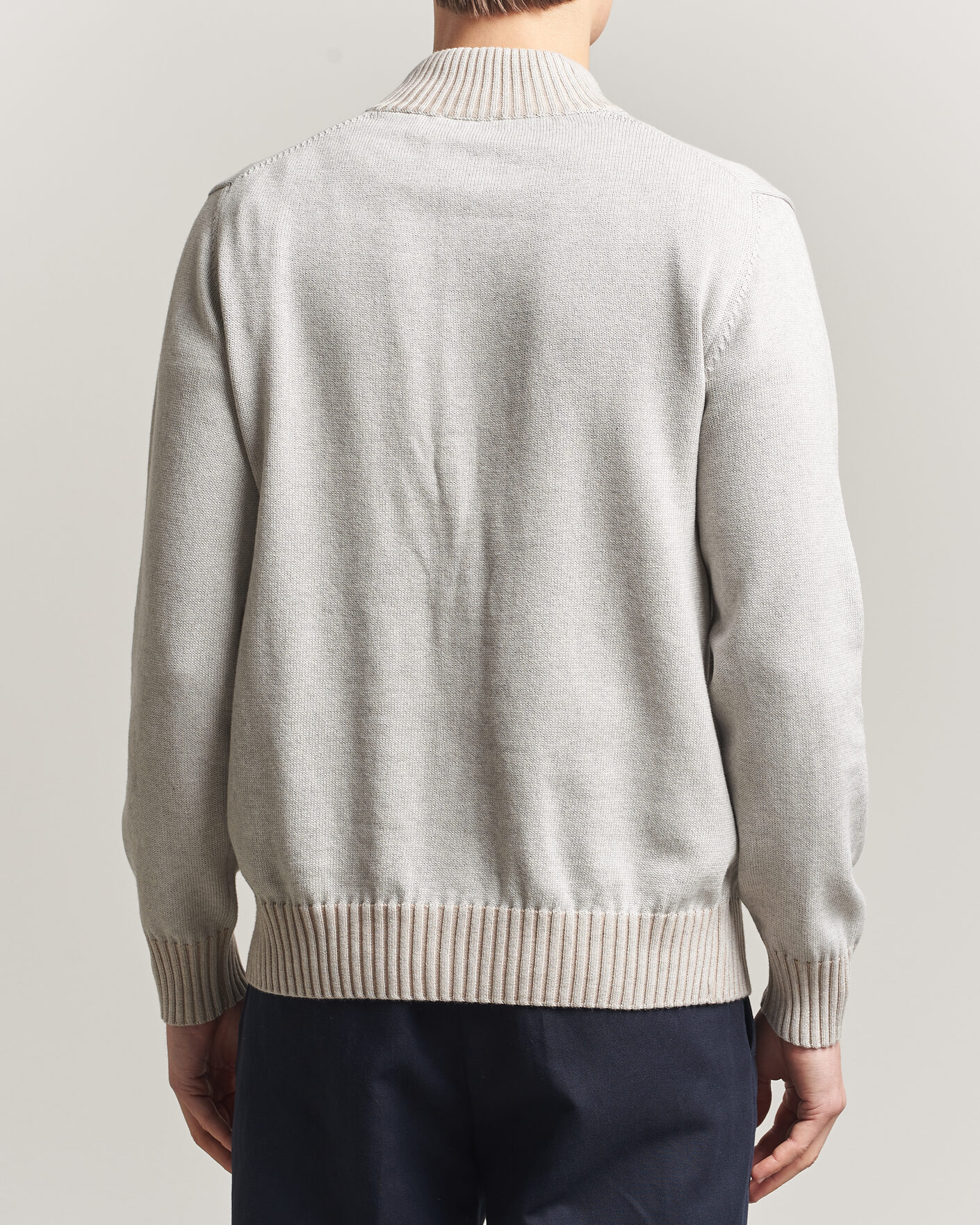 Uomini | Maglieria | Morgano | Cotton/Cashmere Knitted Cardigan Light Grey