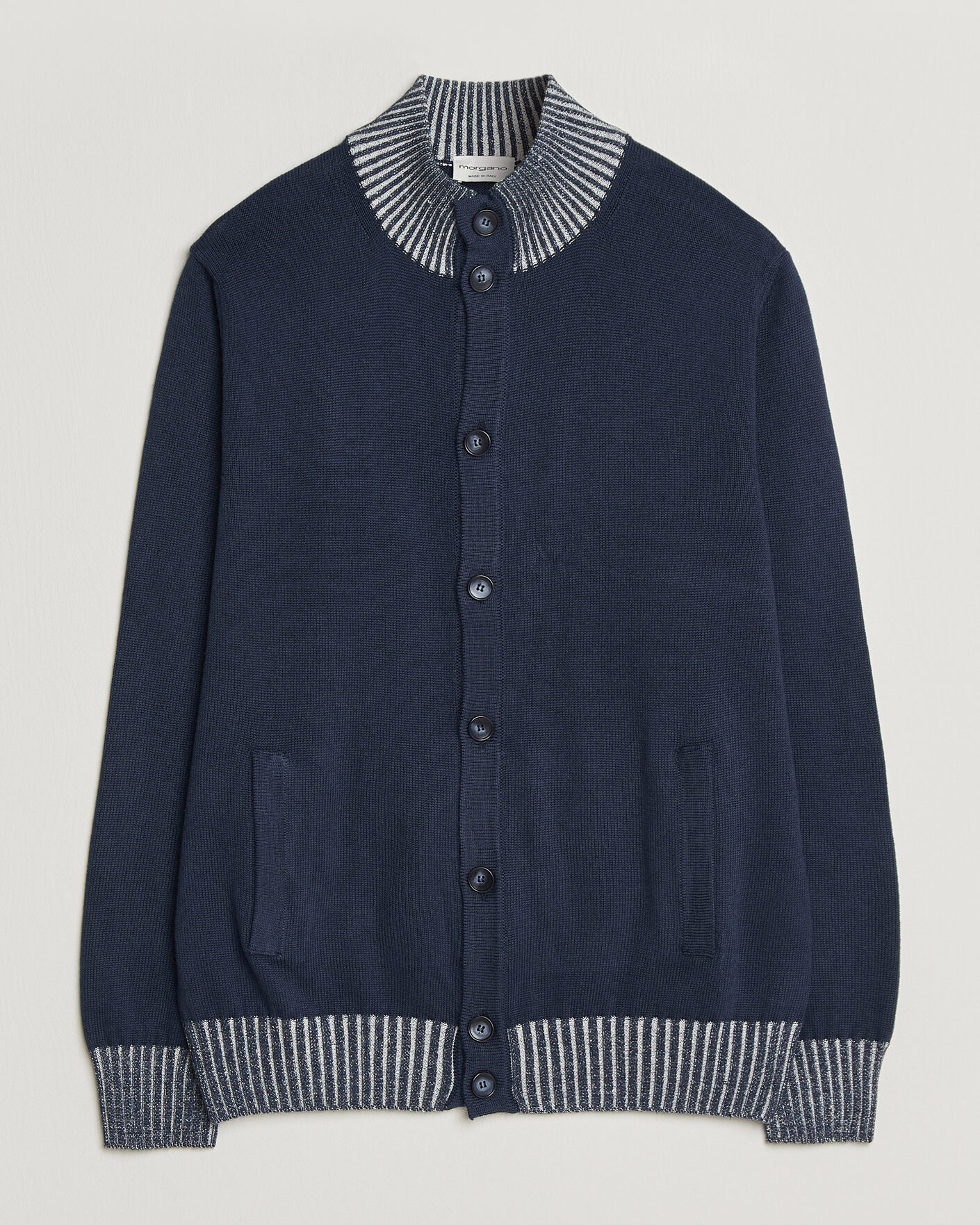Uomini | Maglieria | Morgano | Cotton/Cashmere Knitted Cardigan Navy