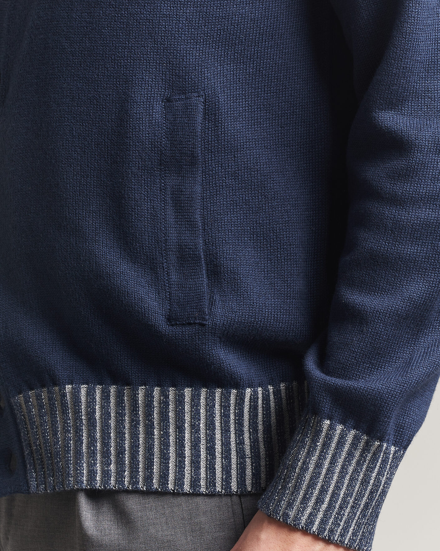 Uomini | Maglieria | Morgano | Cotton/Cashmere Knitted Cardigan Navy