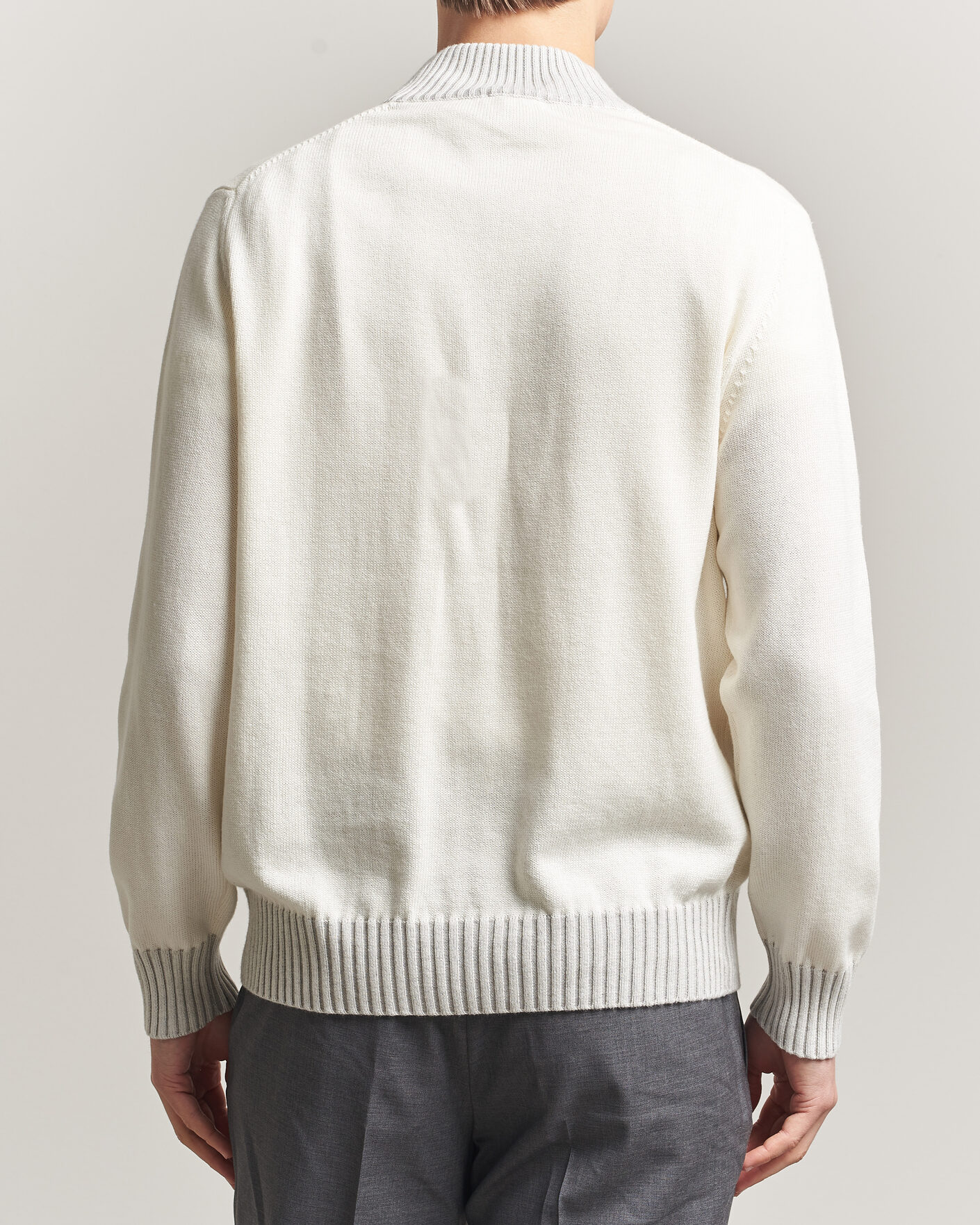 Uomini | Maglieria | Morgano | Cotton/Cashmere Knitted Cardigan Cream