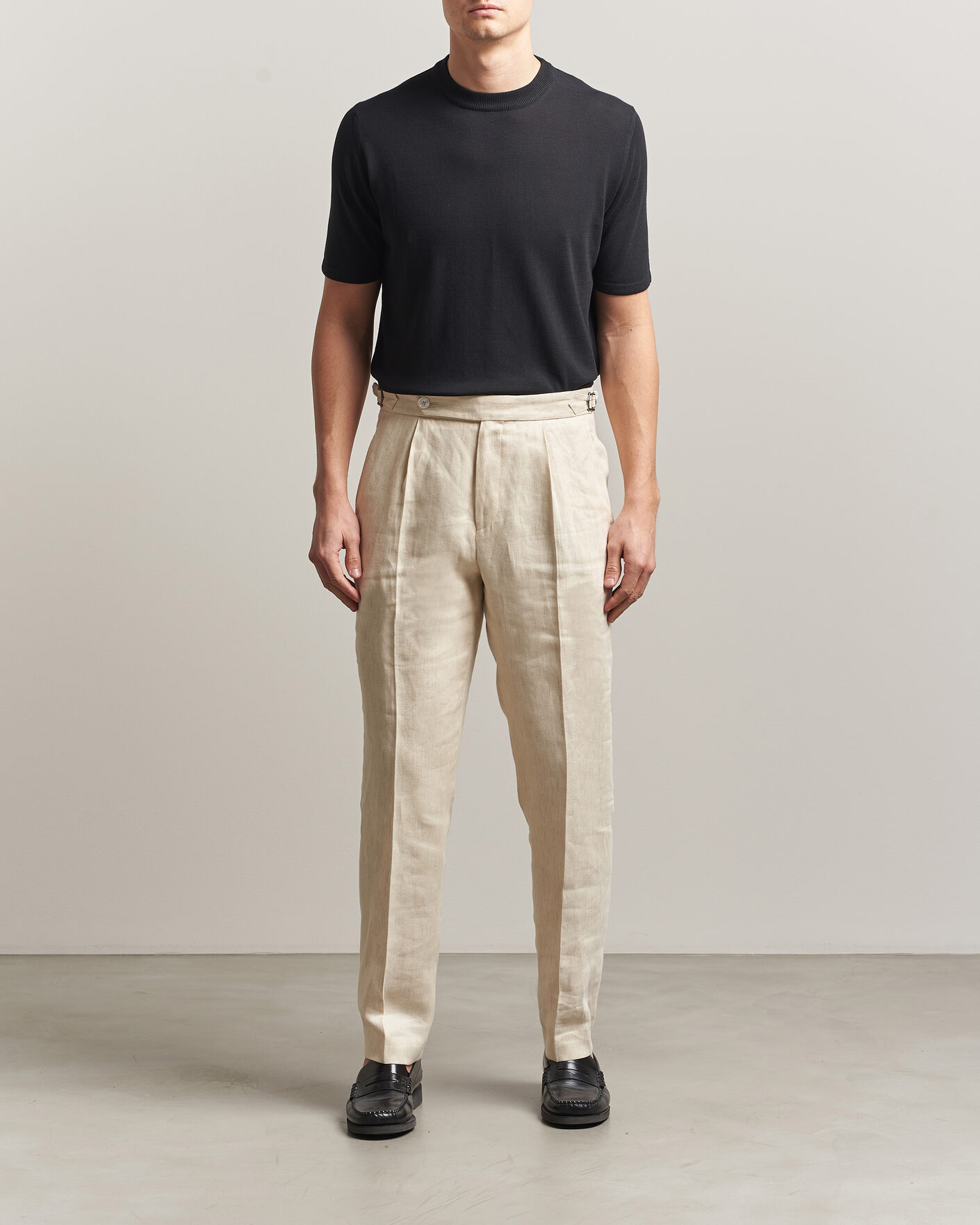 Uomini | T-shirt | Morgano | Knitted Cotton Crepe T-Shirt Black
