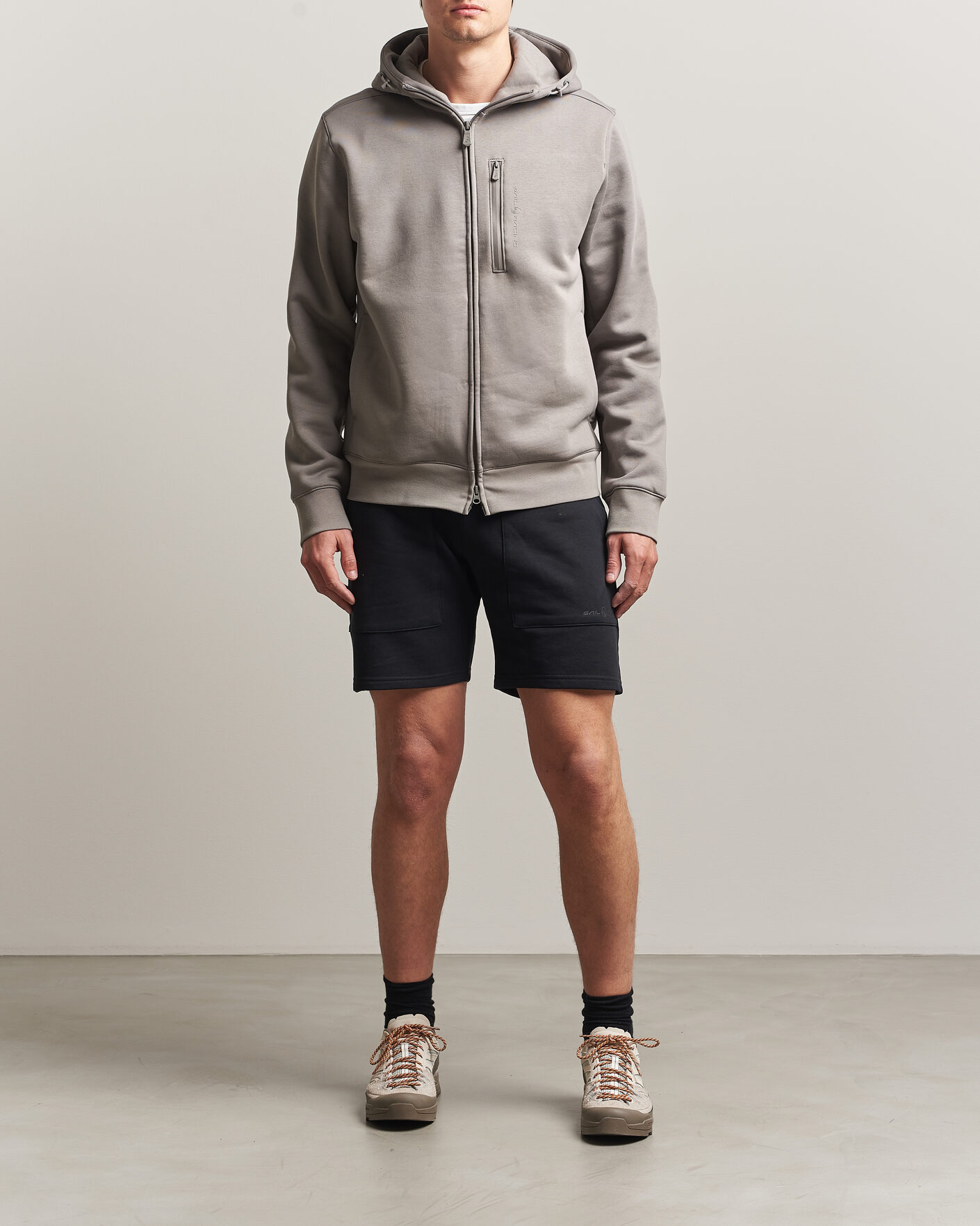 Uomini | Maglieria | Sail Racing | Bowman Monochrome Full Zip Hoodie Oyster