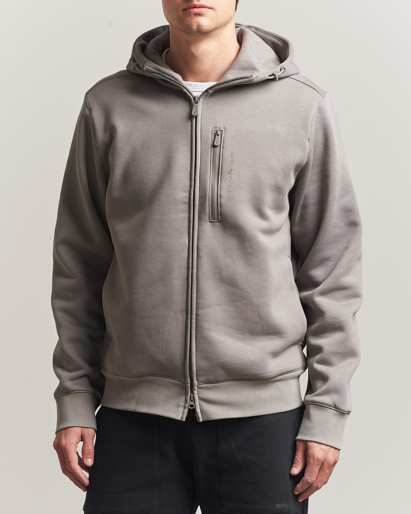 Uomini | Maglieria | Sail Racing | Bowman Monochrome Full Zip Hoodie Oyster