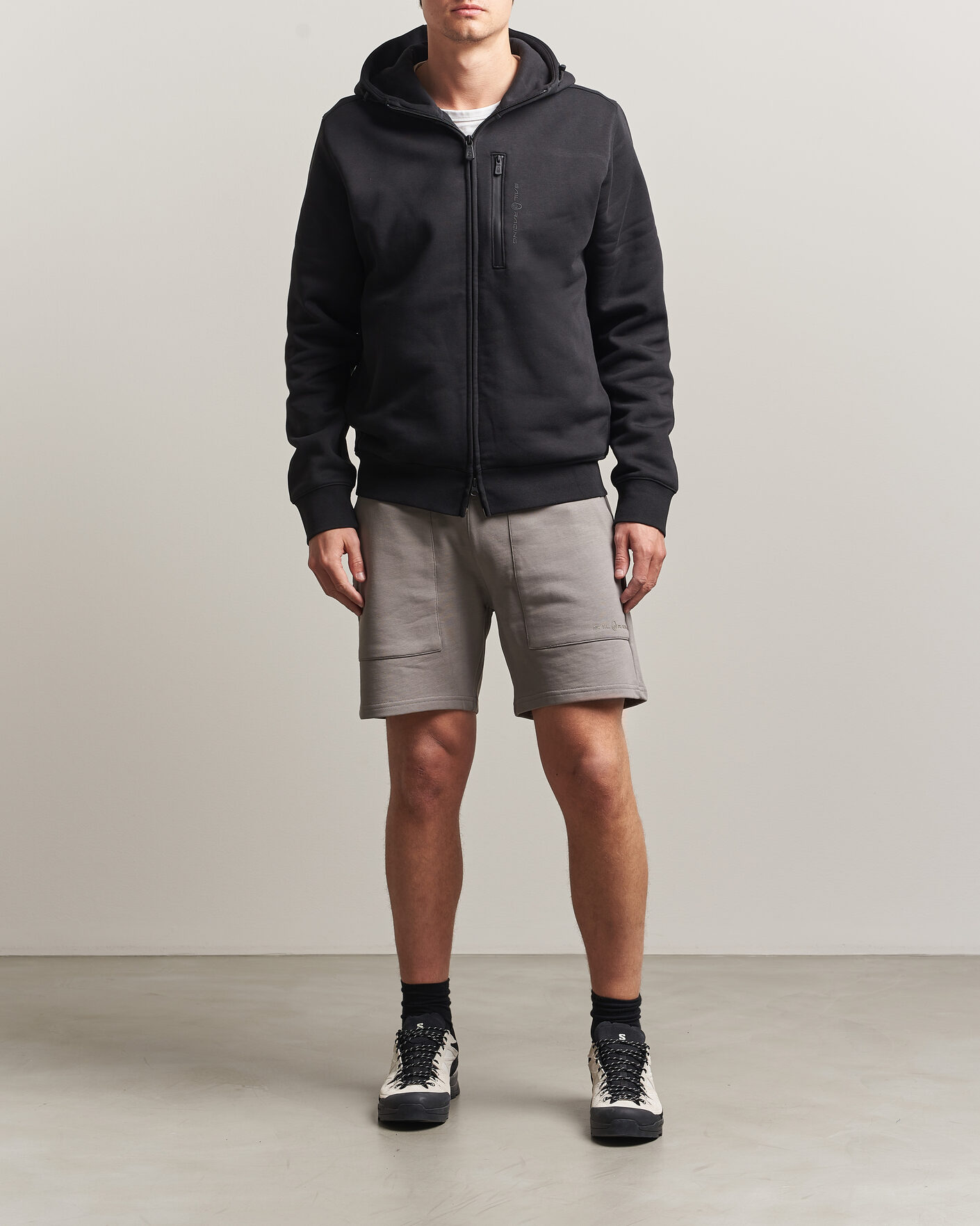 Uomini | Maglieria | Sail Racing | Bowman Monochrome Full Zip Hoodie Carbon