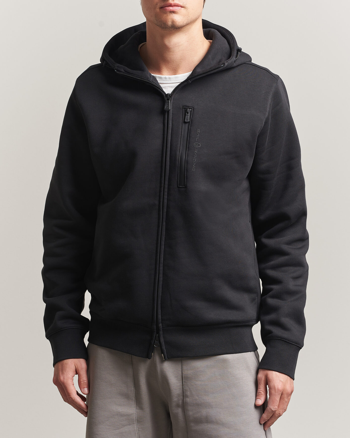 Uomini | Maglieria | Sail Racing | Bowman Monochrome Full Zip Hoodie Carbon