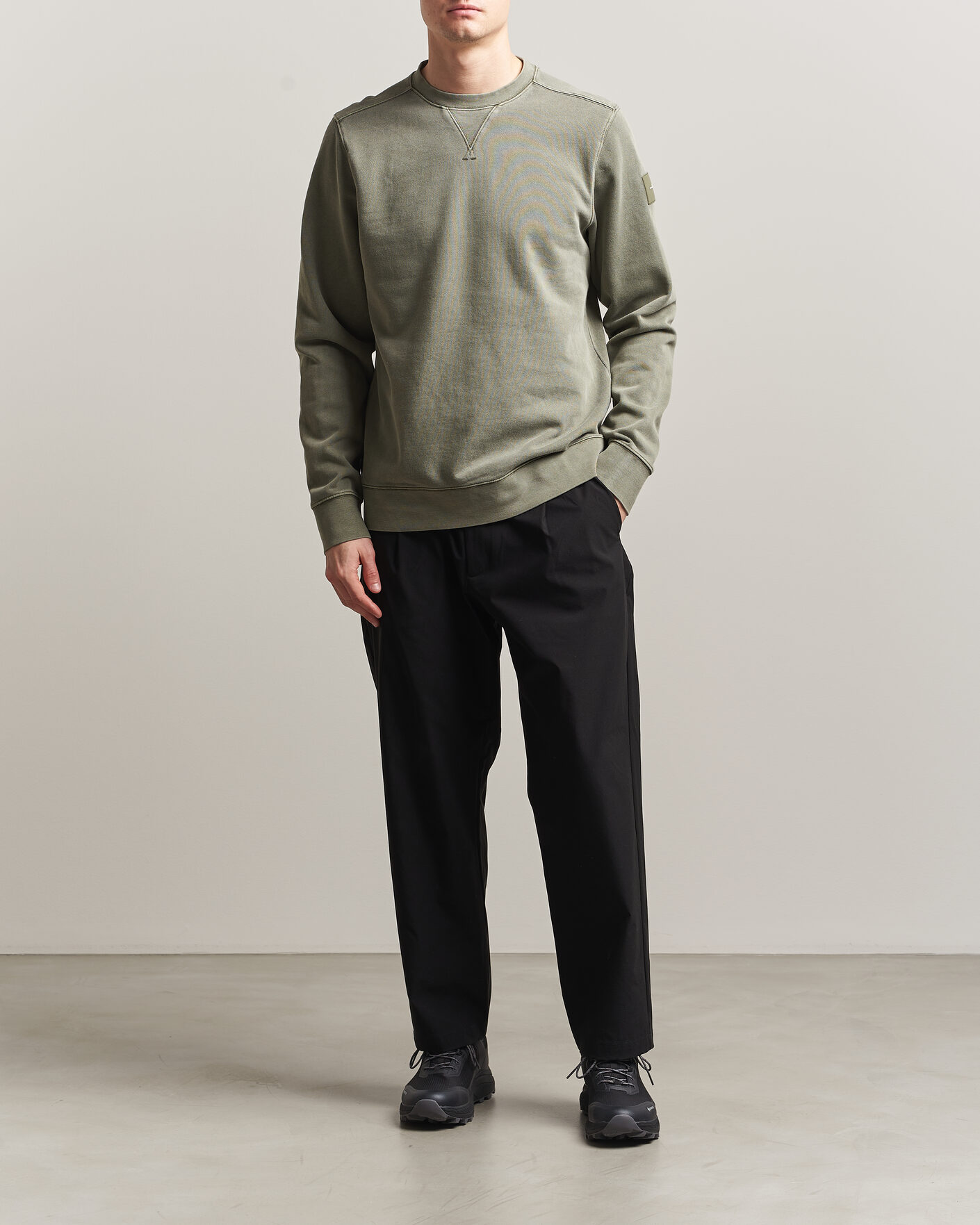 Uomini | Maglieria | Sail Racing | Wind Pigment Dyed Sweatshirt Mud Green