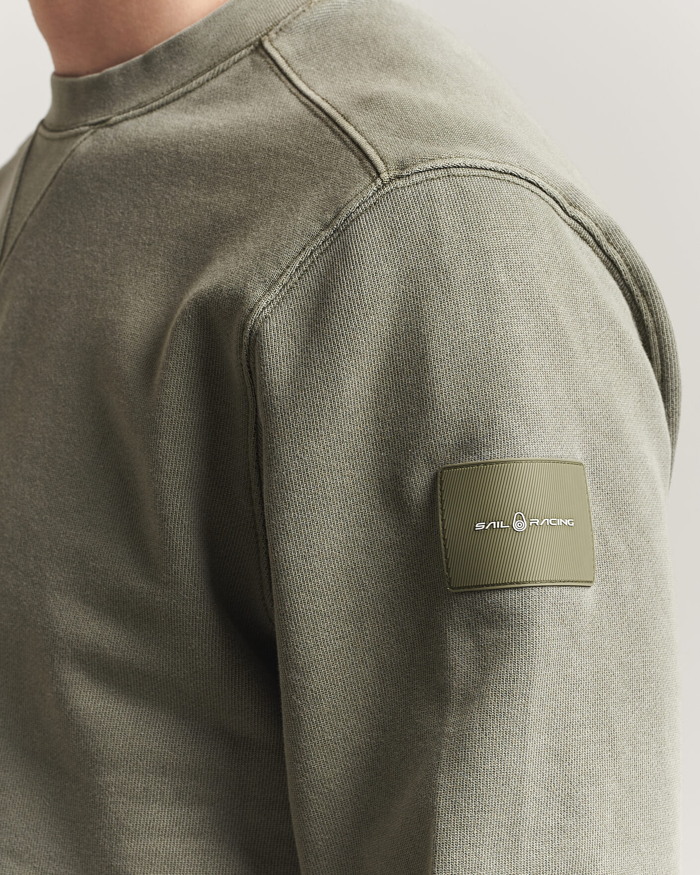 Uomini | Maglieria | Sail Racing | Wind Pigment Dyed Sweatshirt Mud Green