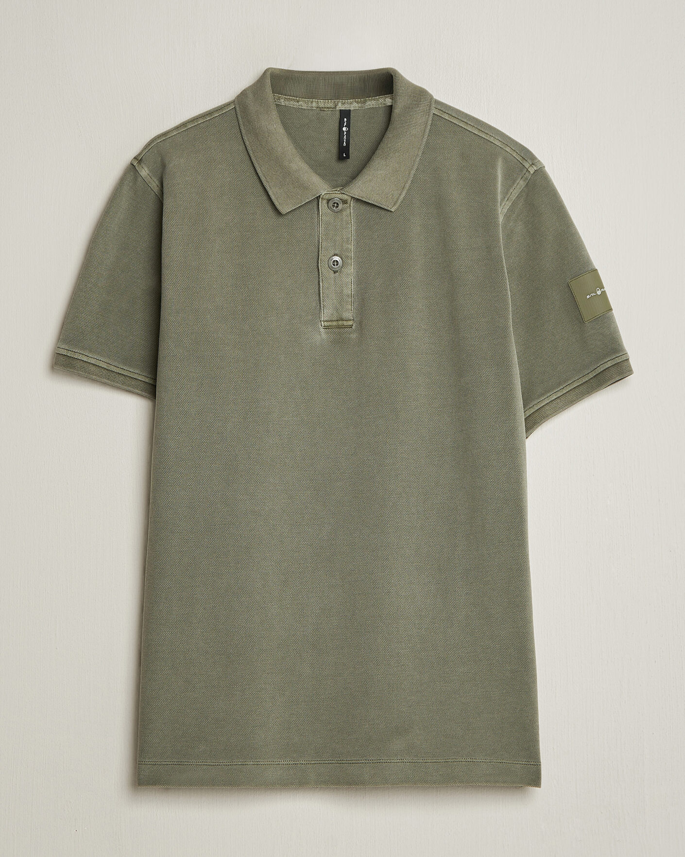 Uomini | Polo | Sail Racing | Wind Pigment Dyed Polo Mud Green