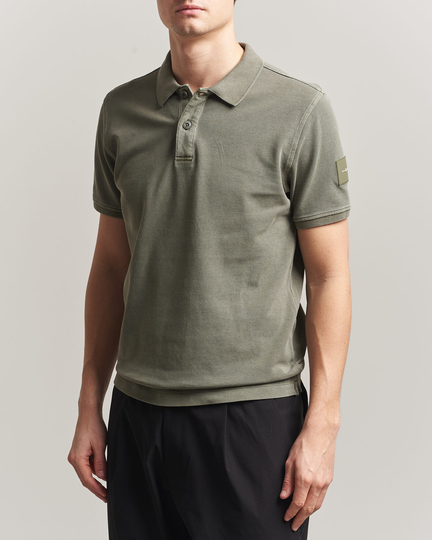 Uomini | Polo | Sail Racing | Wind Pigment Dyed Polo Mud Green