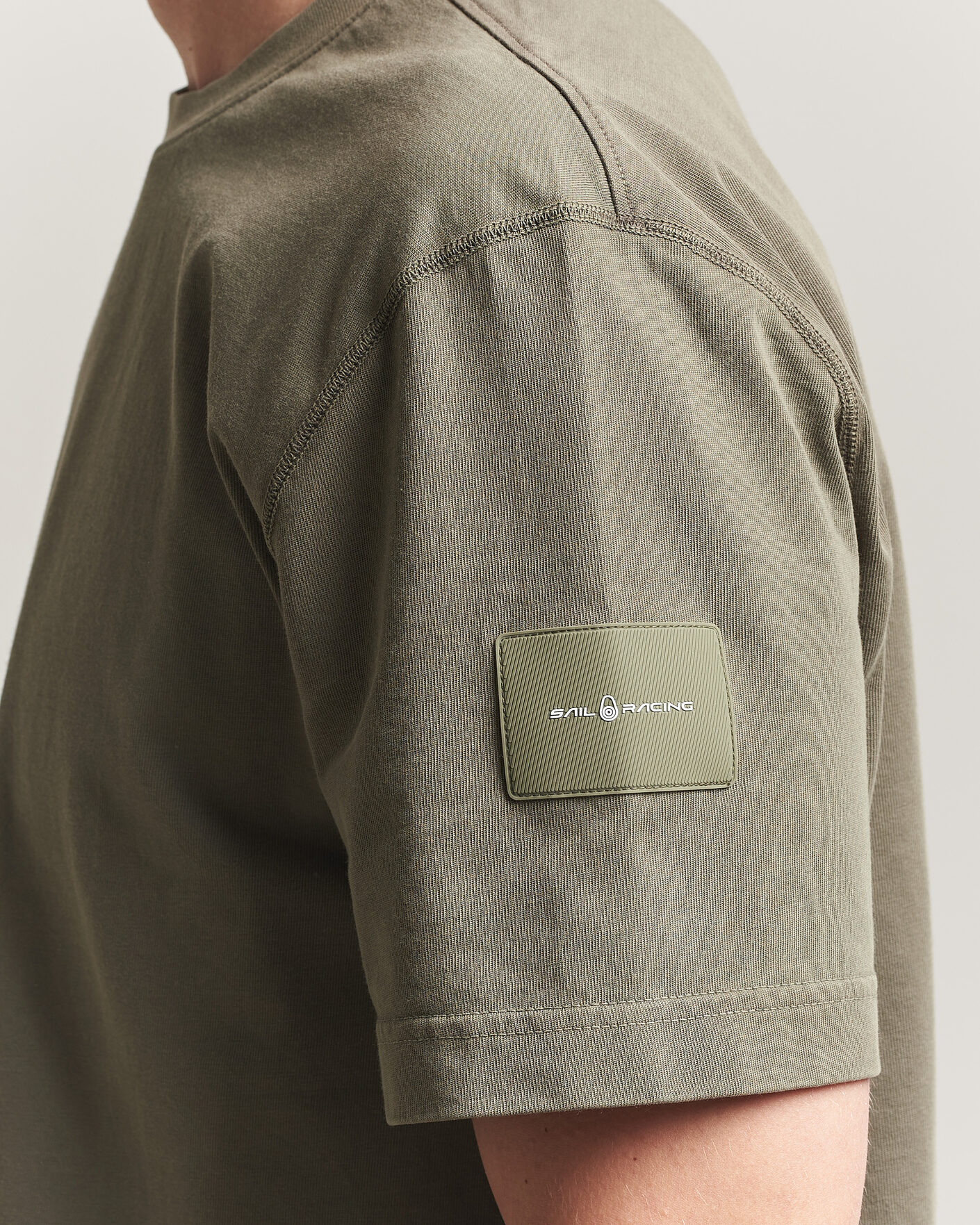 Uomini | T-shirt | Sail Racing | Wind Pigment Dyed T-Shirt Mud Green