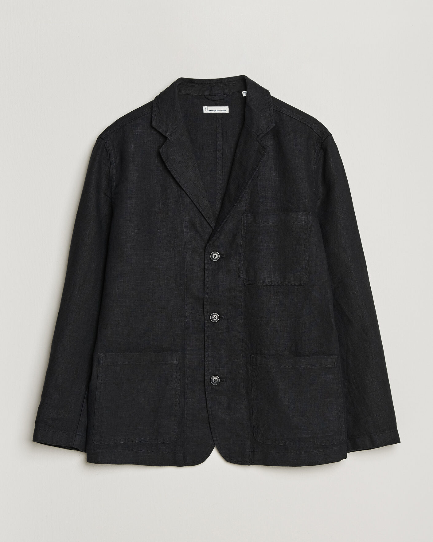 Uomini | Blazers | KnowledgeCotton Apparel | Linen Blazer Black