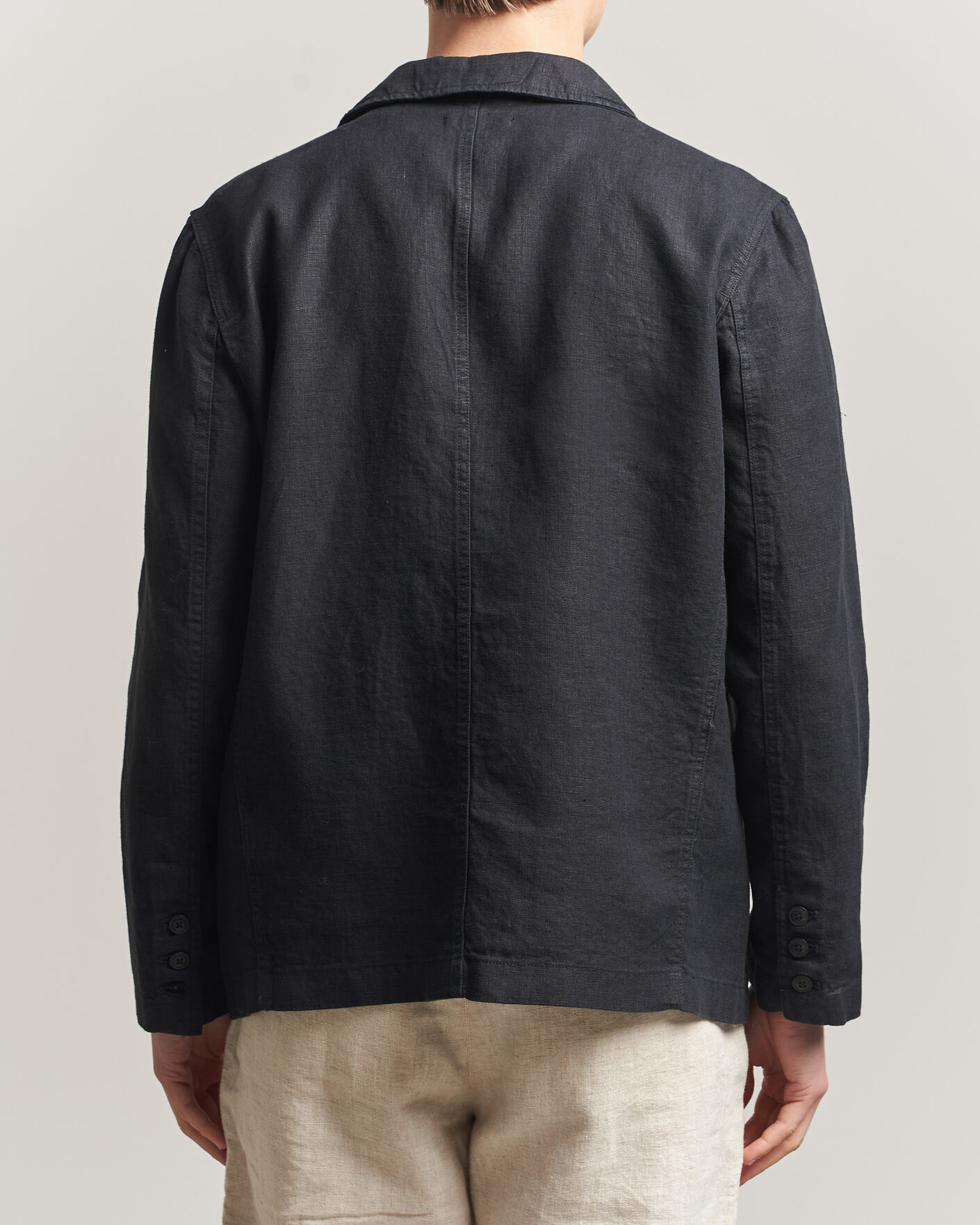 Uomini | Blazers | KnowledgeCotton Apparel | Linen Blazer Black