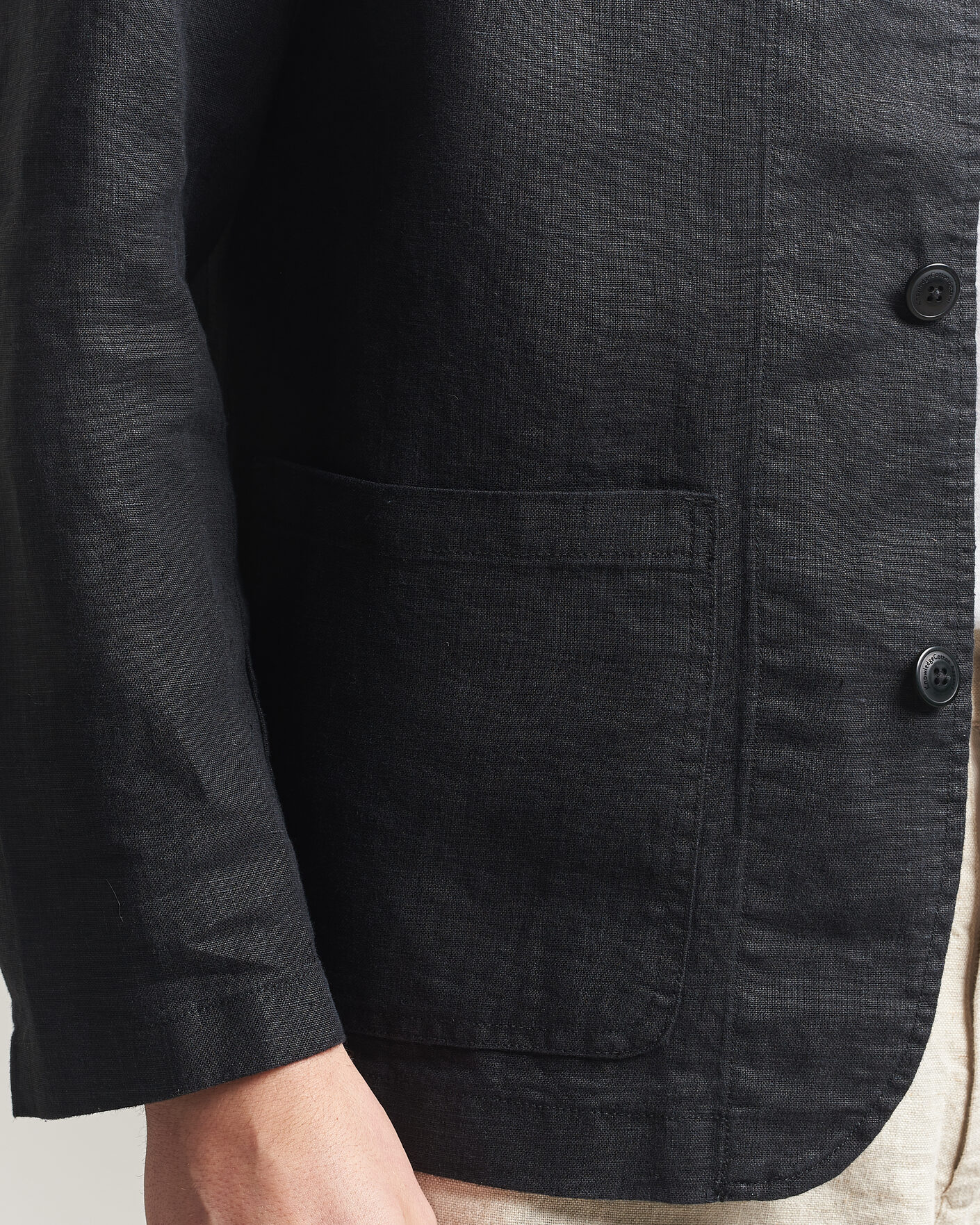 Uomini | Blazers | KnowledgeCotton Apparel | Linen Blazer Black