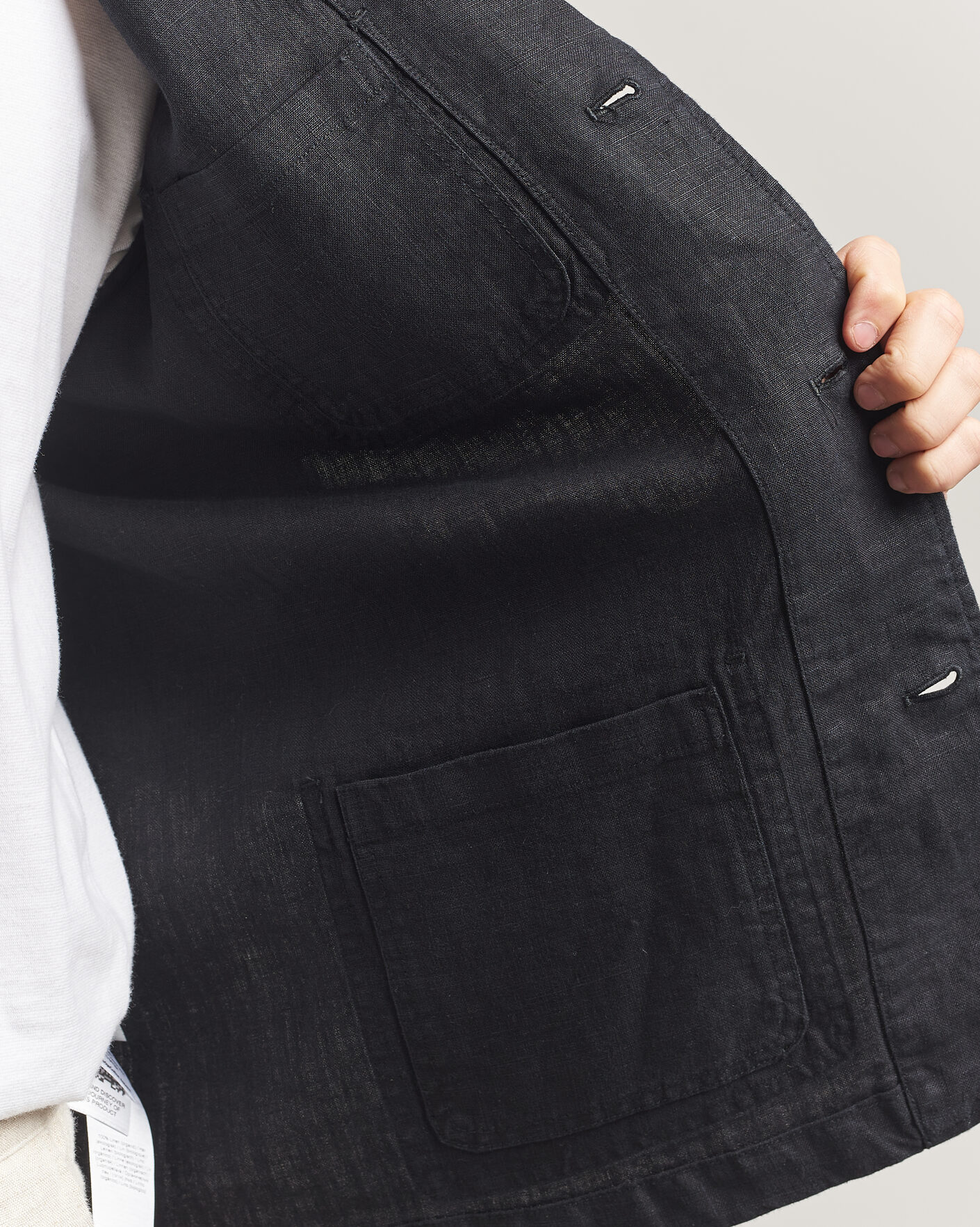 Uomini | Blazers | KnowledgeCotton Apparel | Linen Blazer Black