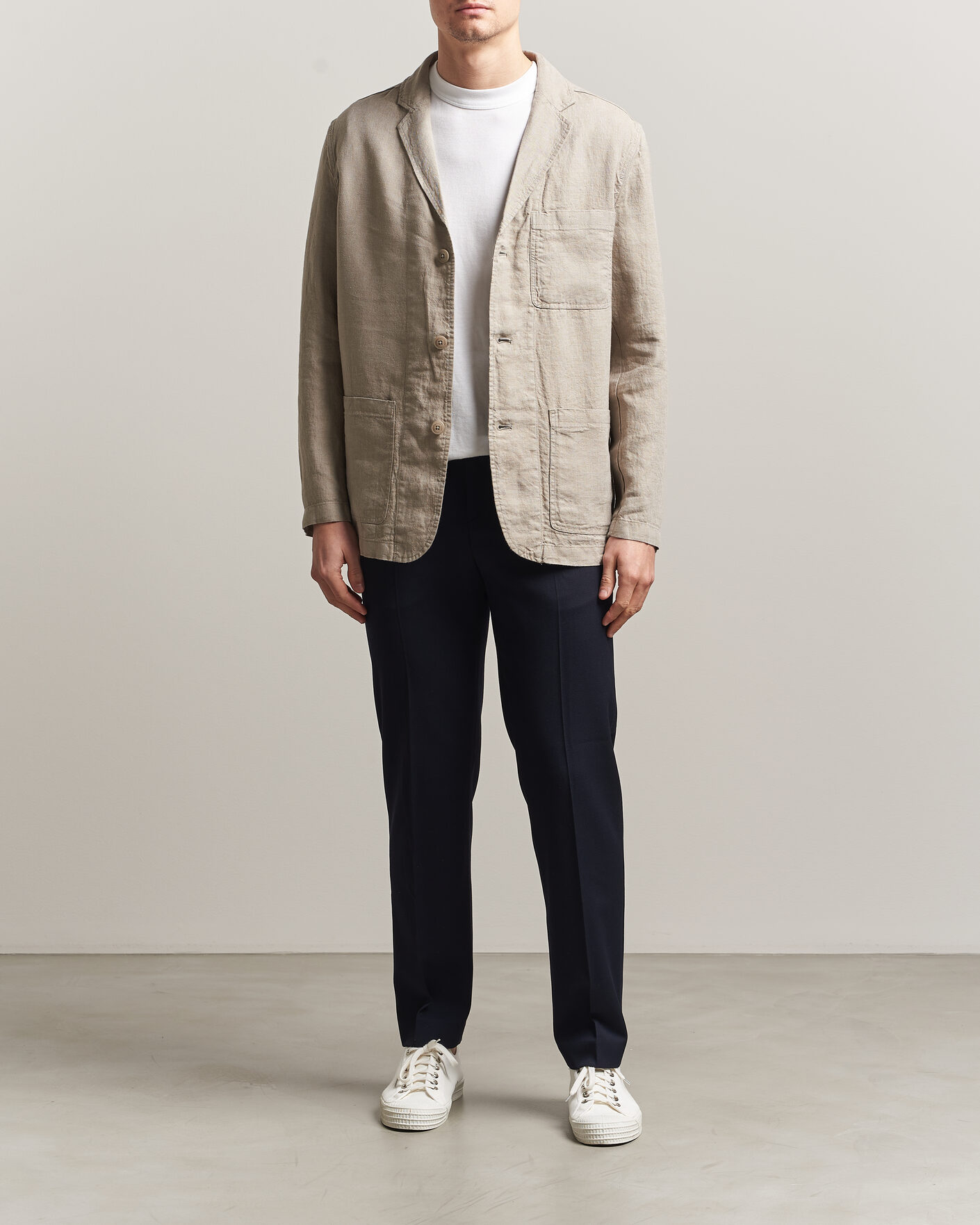 Uomini | Blazers | KnowledgeCotton Apparel | Linen Blazer Twill