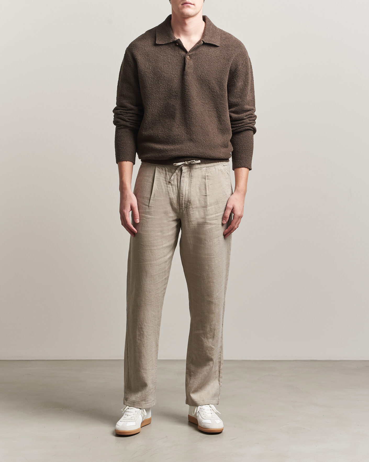 Uomini | Pantaloni | KnowledgeCotton Apparel | Loose Linen Pants Twill
