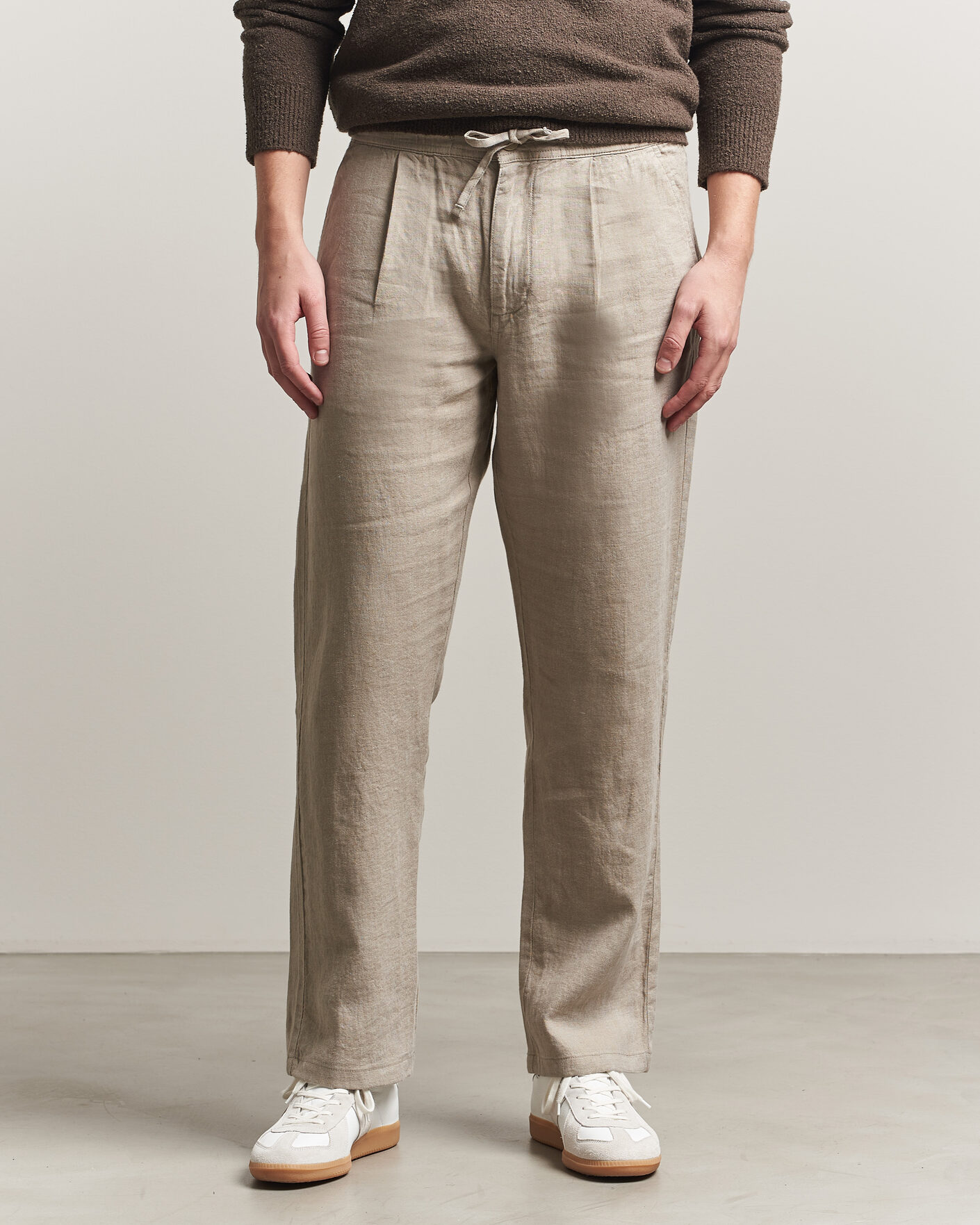 Uomini | Pantaloni | KnowledgeCotton Apparel | Loose Linen Pants Twill
