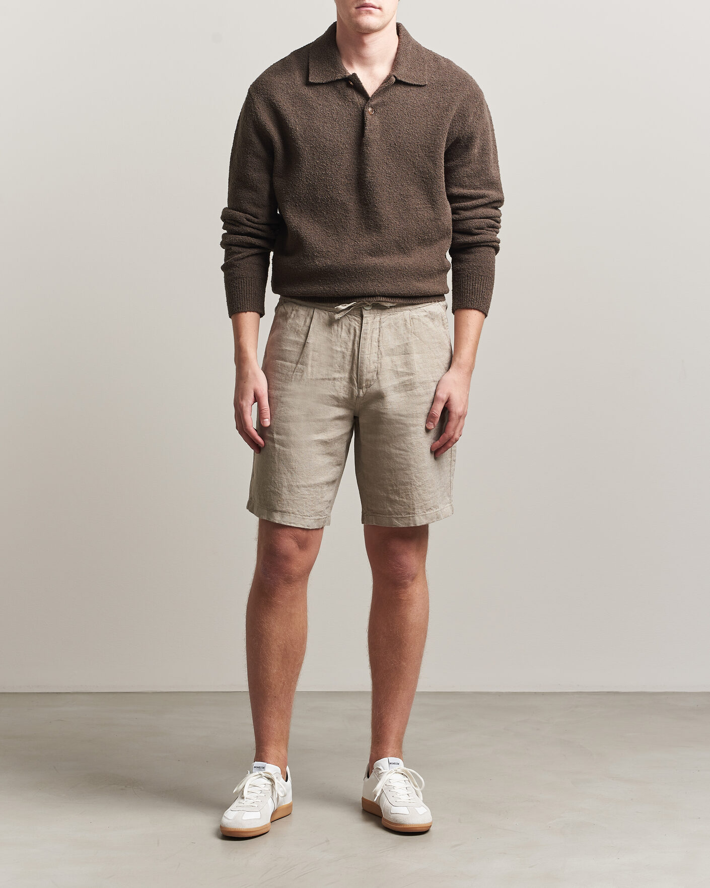 Uomini | Pantaloncini | KnowledgeCotton Apparel | Loose Linen Shorts Twill