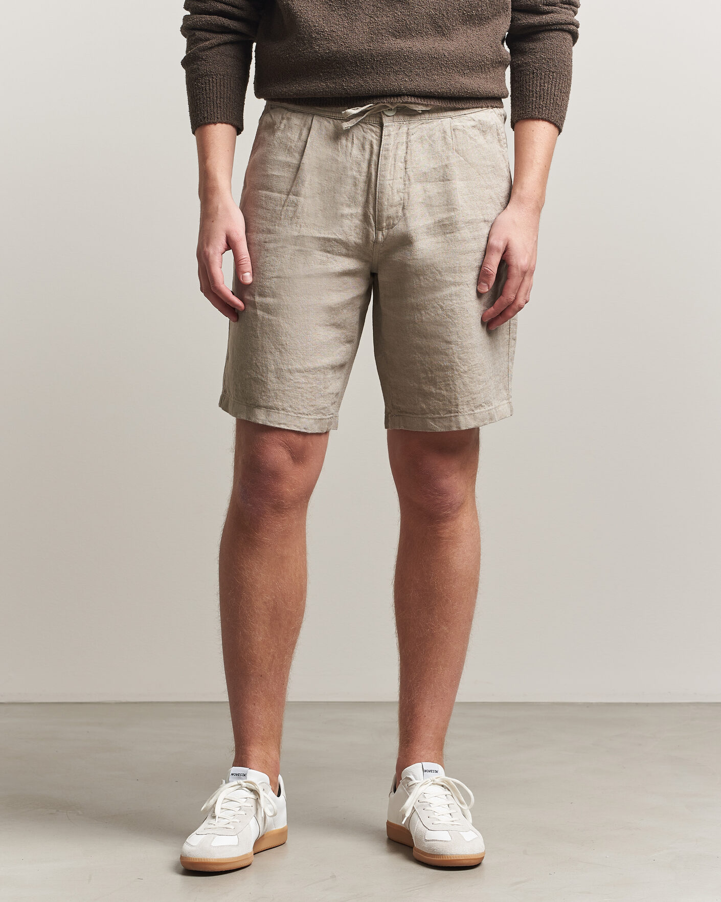 Uomini | Pantaloncini | KnowledgeCotton Apparel | Loose Linen Shorts Twill