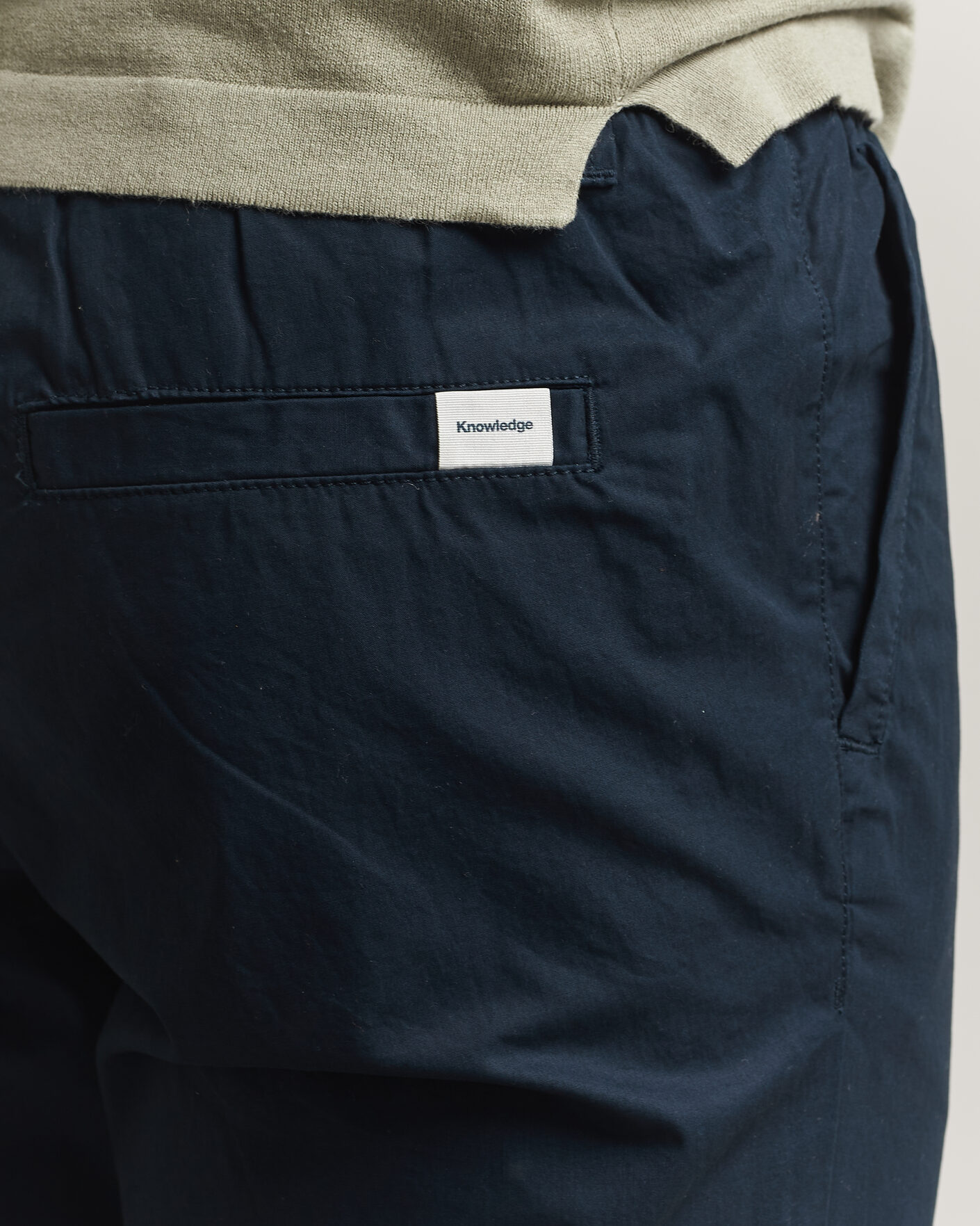 Uomini | Pantaloni | KnowledgeCotton Apparel | Tim Tapered Cotton Stretch Pants Total Eclipse