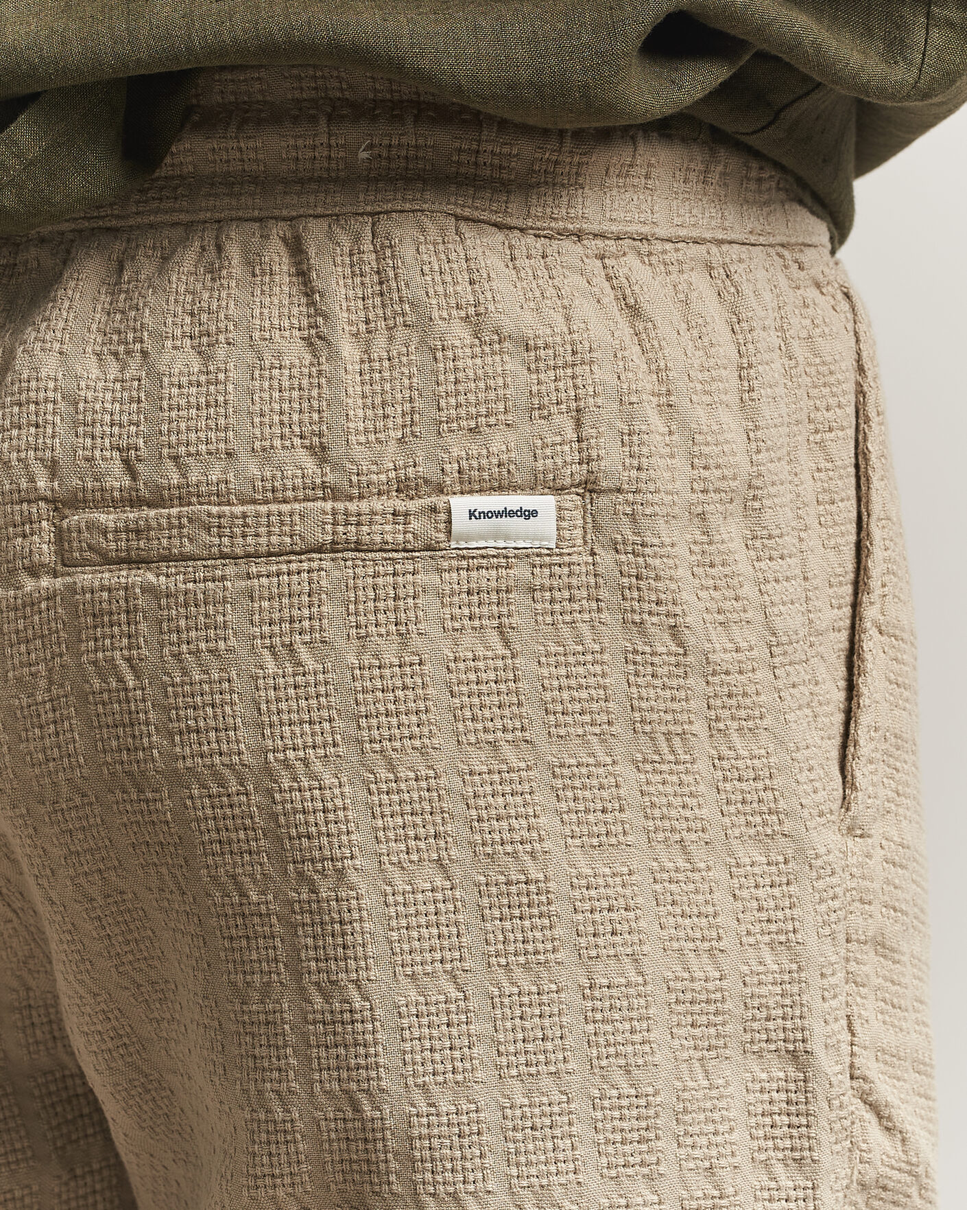 Uomini | Pantaloncini | KnowledgeCotton Apparel | Structured Cotton Dobby Shorts Twill