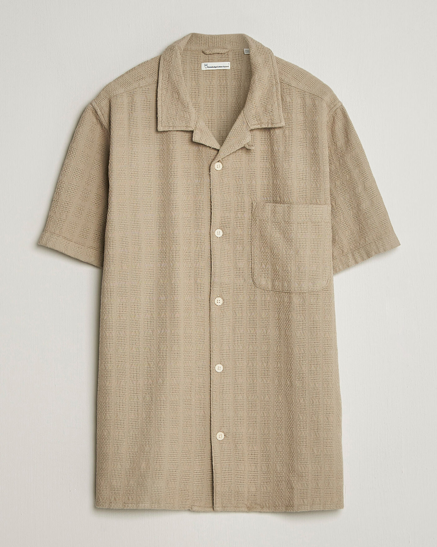 Uomini | Camicie | KnowledgeCotton Apparel | Structured Cotton Dobby Shirt Twill