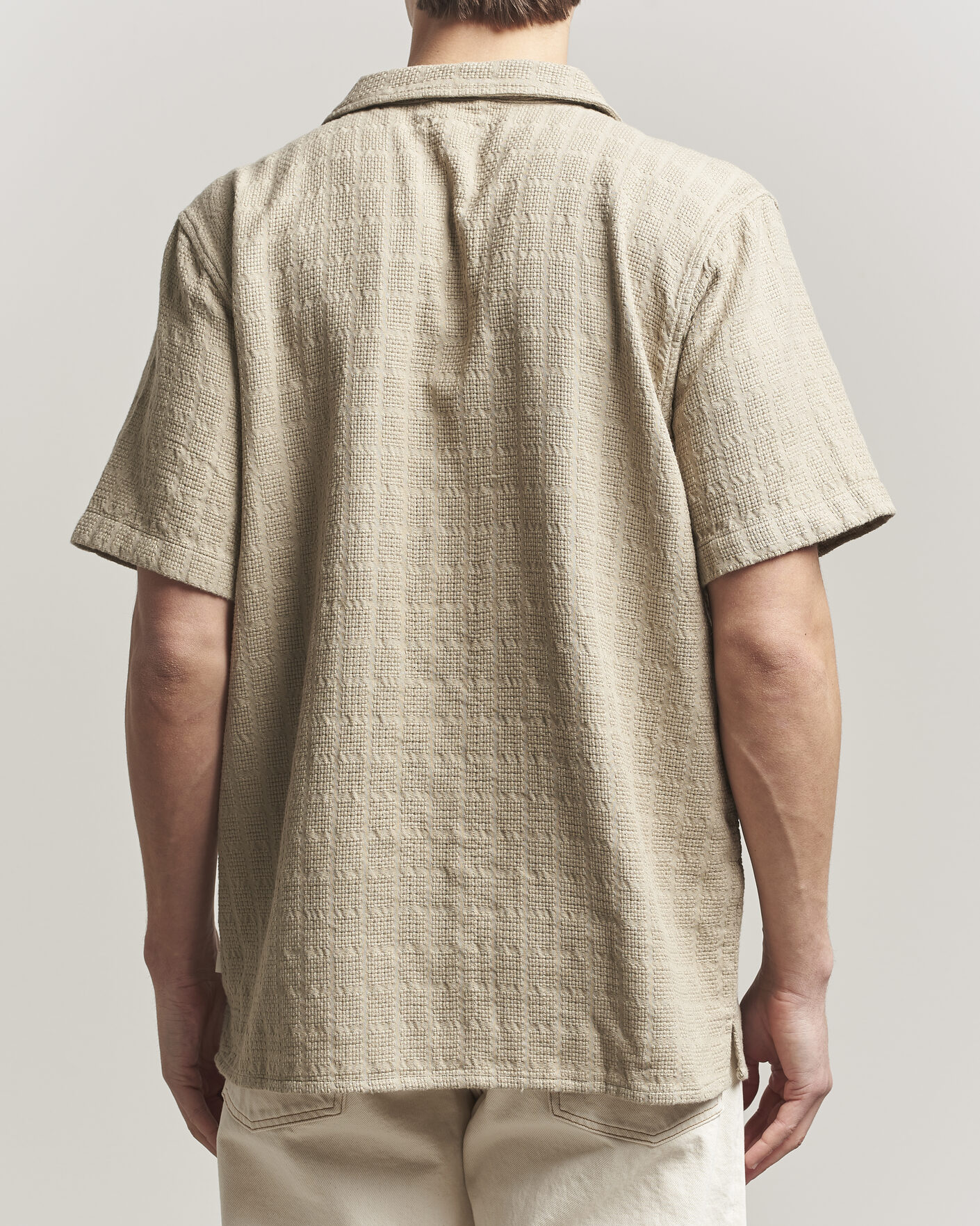 Uomini | Camicie | KnowledgeCotton Apparel | Structured Cotton Dobby Shirt Twill
