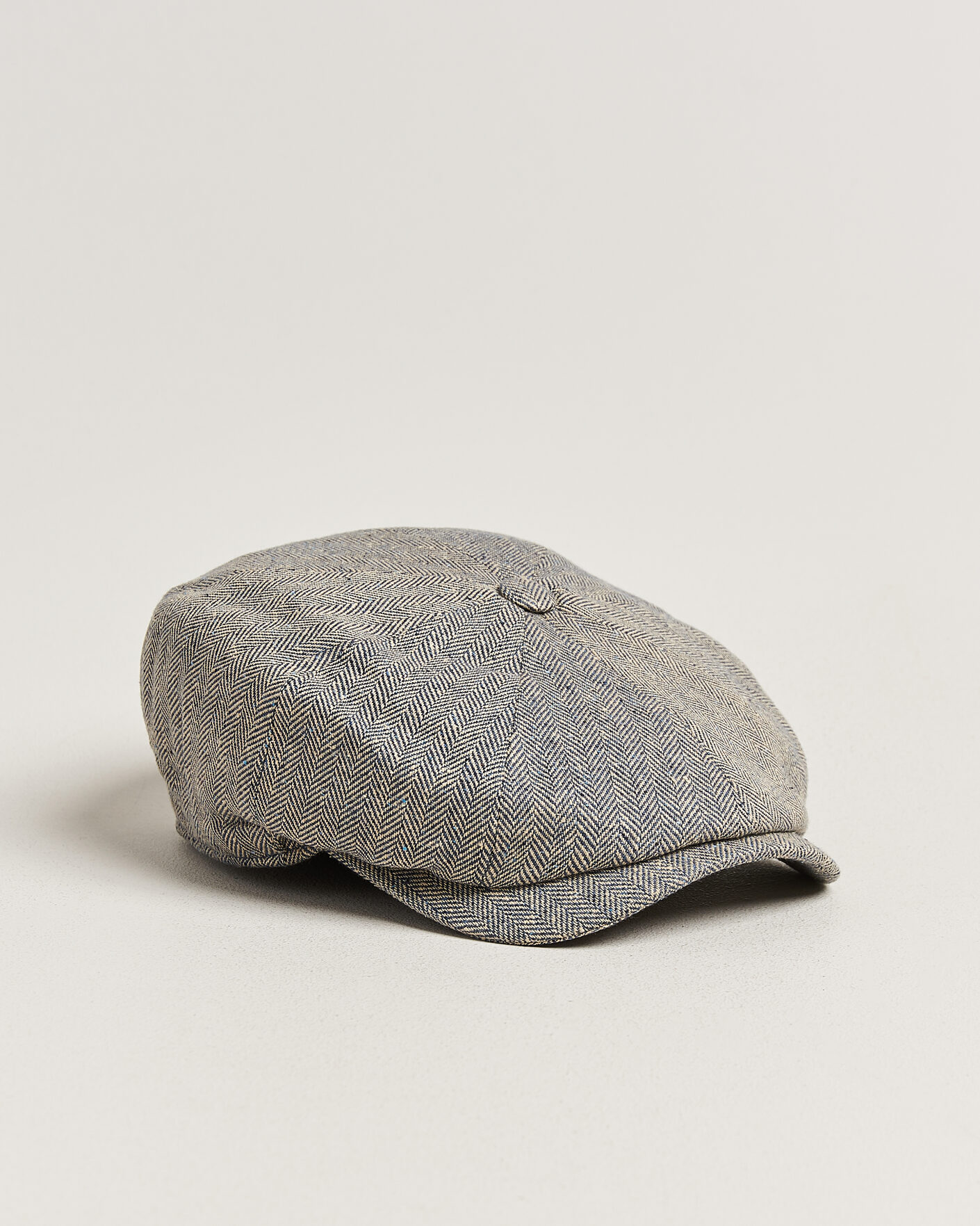 Uomini | Cappelli & Berretti | Wigéns | Newsboy Retro Herringbone Cap Blue