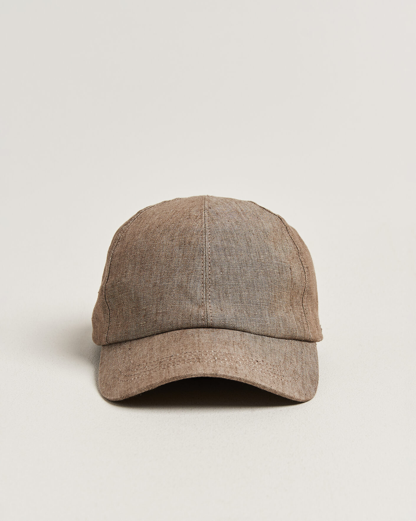 Uomini | Cappelli & Berretti | Wigéns | Baseball Linen Cap Light Brown