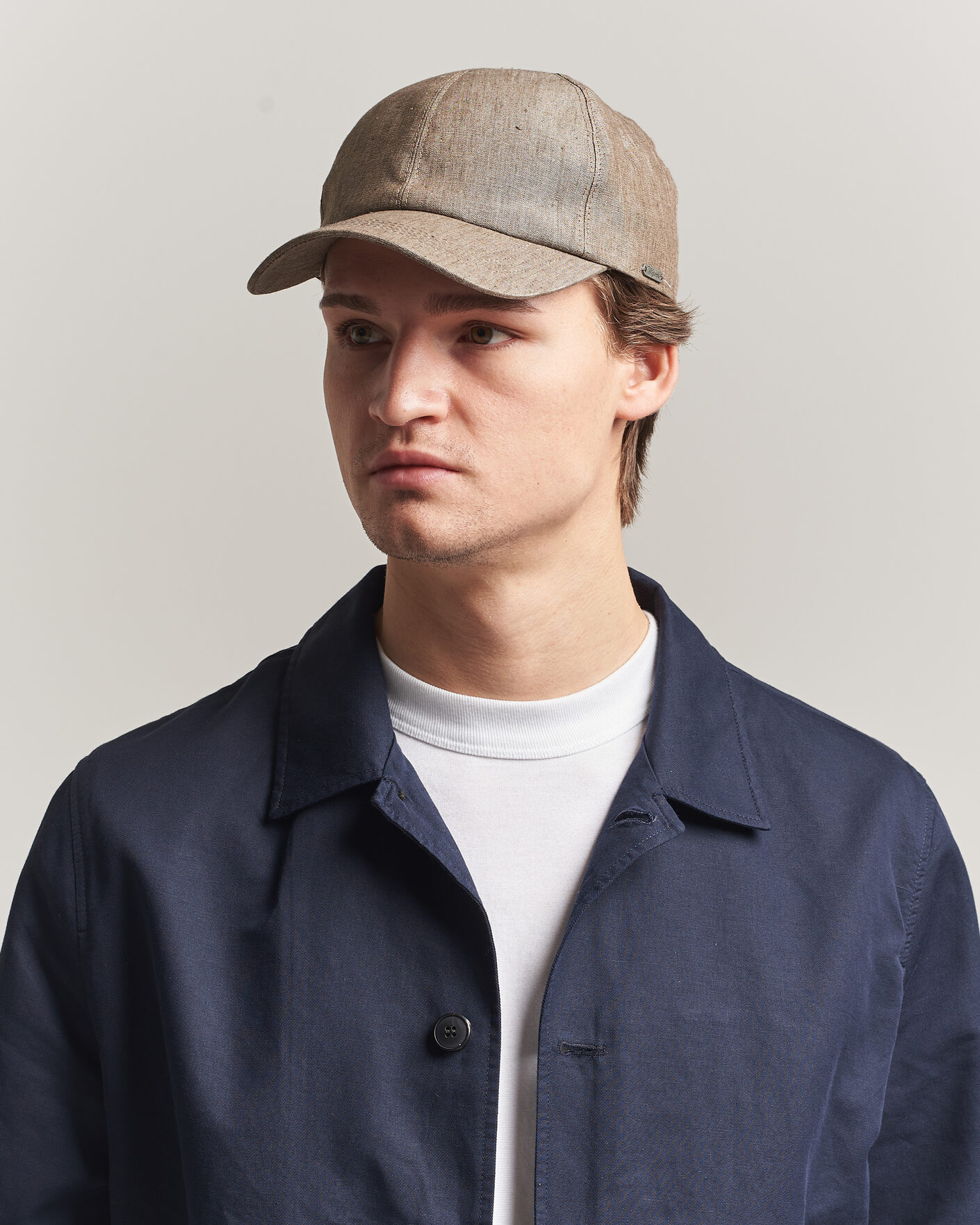 Uomini | Cappelli & Berretti | Wigéns | Baseball Linen Cap Light Brown