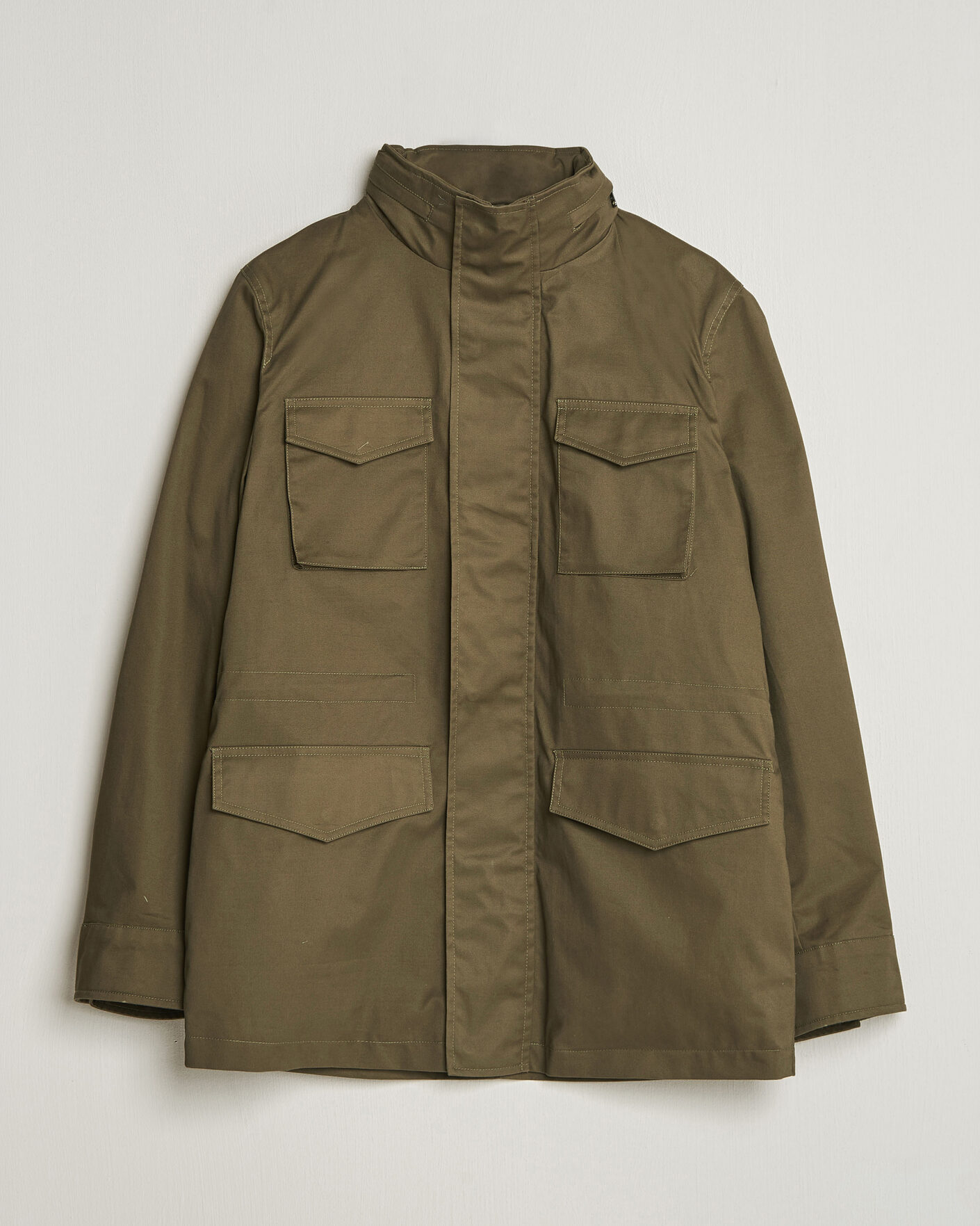 Uomini | Giacche | Oscar Jacobson | M65 Coated Cotton Field Jacket Olive