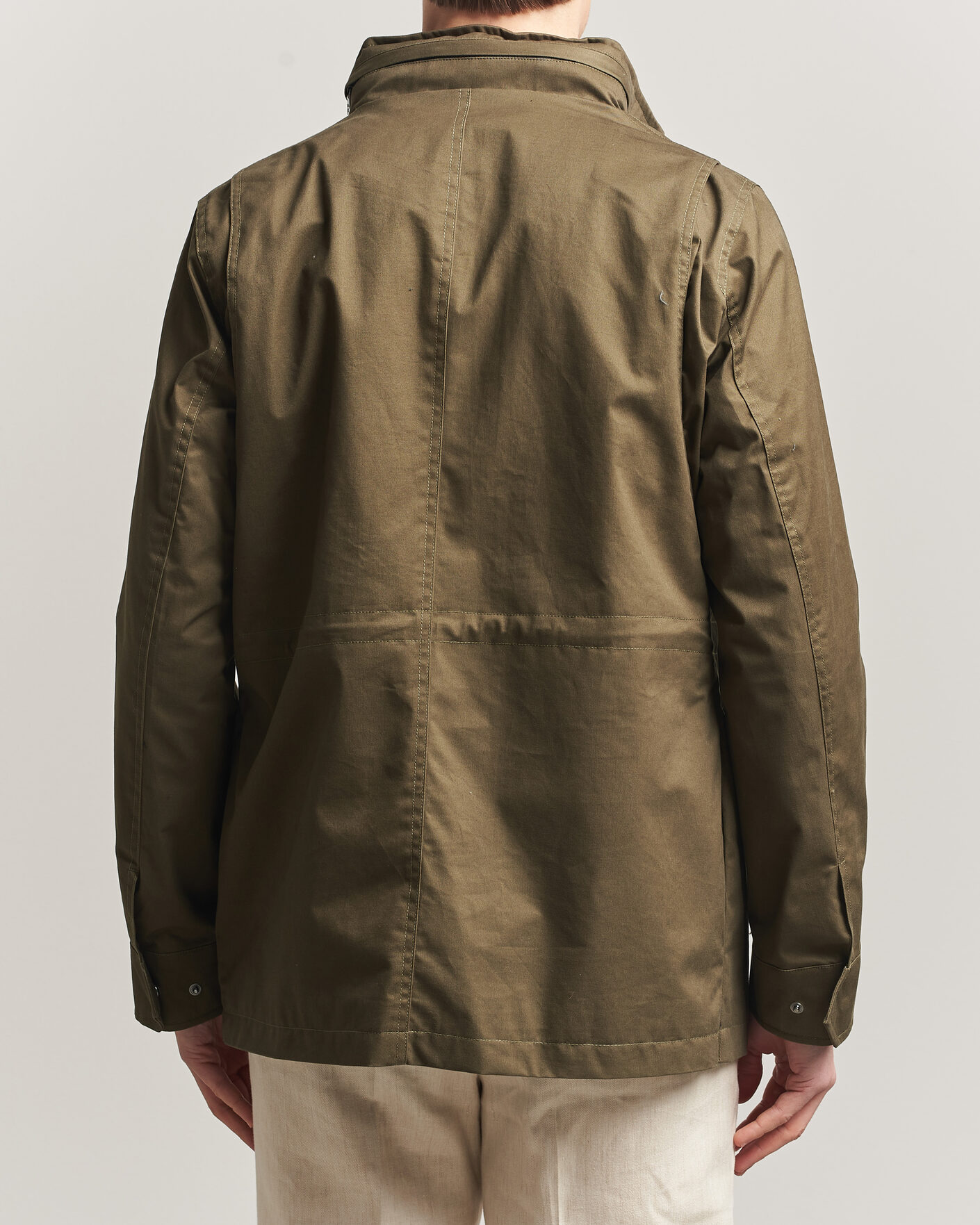 Uomini | Giacche | Oscar Jacobson | M65 Coated Cotton Field Jacket Olive