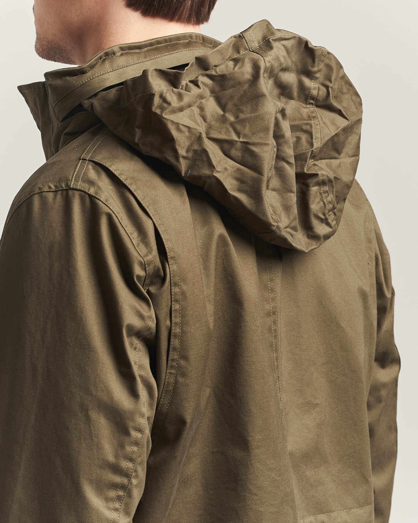 Uomini | Giacche | Oscar Jacobson | M65 Coated Cotton Field Jacket Olive