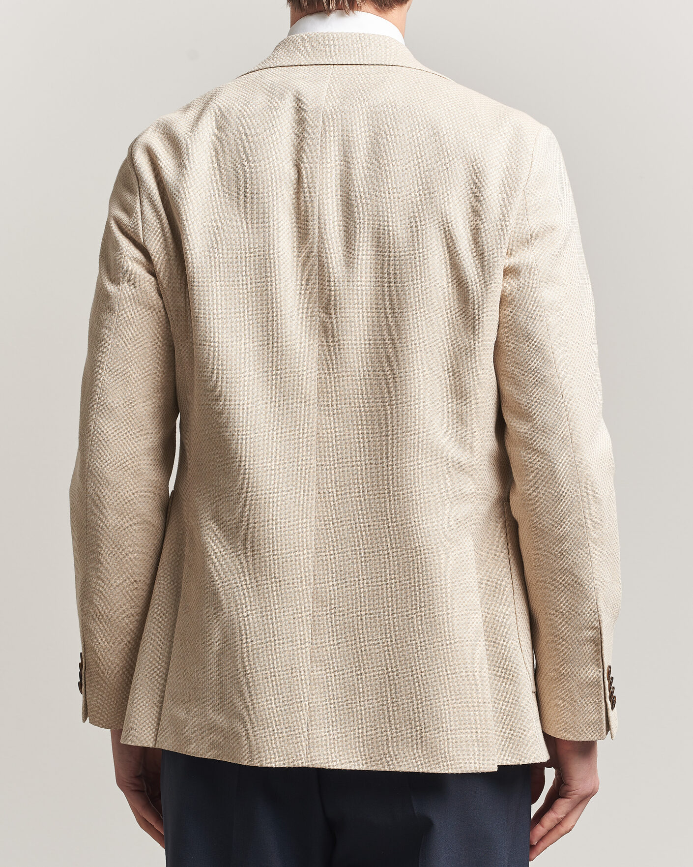 Uomini | Blazers | Oscar Jacobson | Fogerty Patch Structure Cotton Blazer Beige