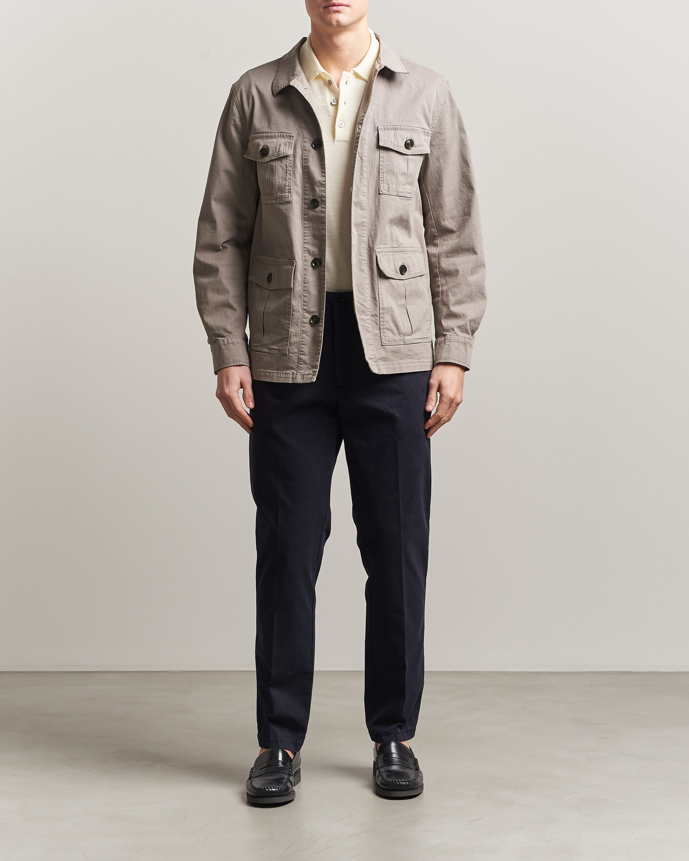 Uomini | Pantaloni | Oscar Jacobson | Danik Cotton Trousers Navy