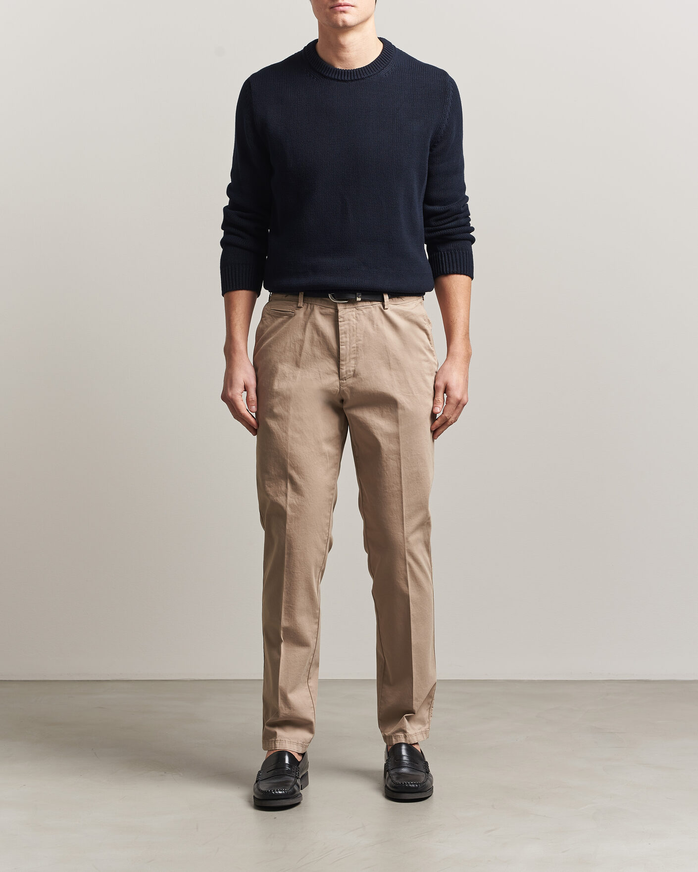 Uomini | Pantaloni | Oscar Jacobson | Danik Cotton Trousers Beige
