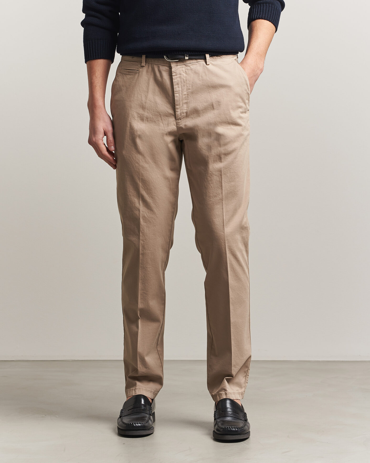 Uomini | Pantaloni | Oscar Jacobson | Danik Cotton Trousers Beige