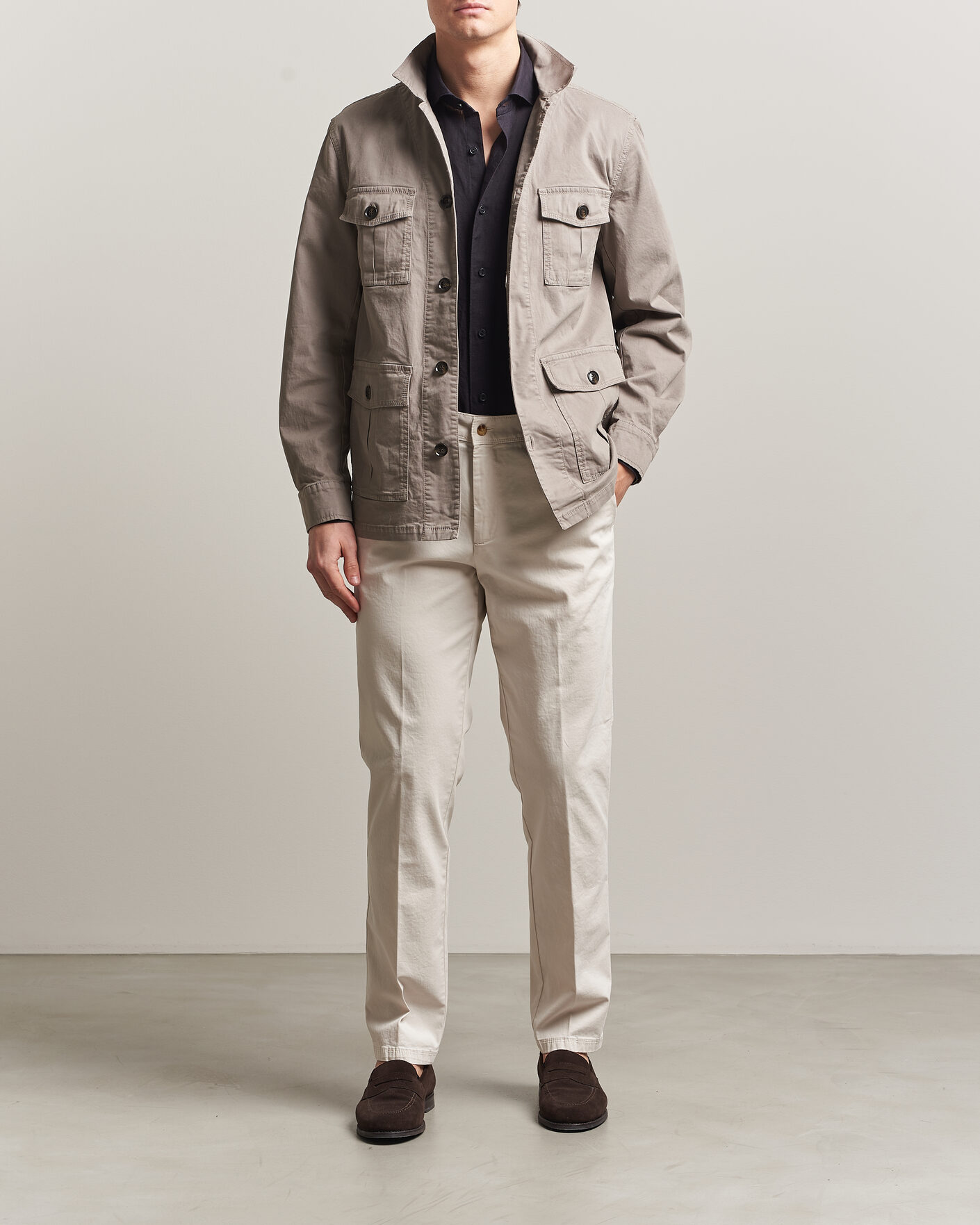 Uomini | Pantaloni | Oscar Jacobson | Danik Cotton Trousers White