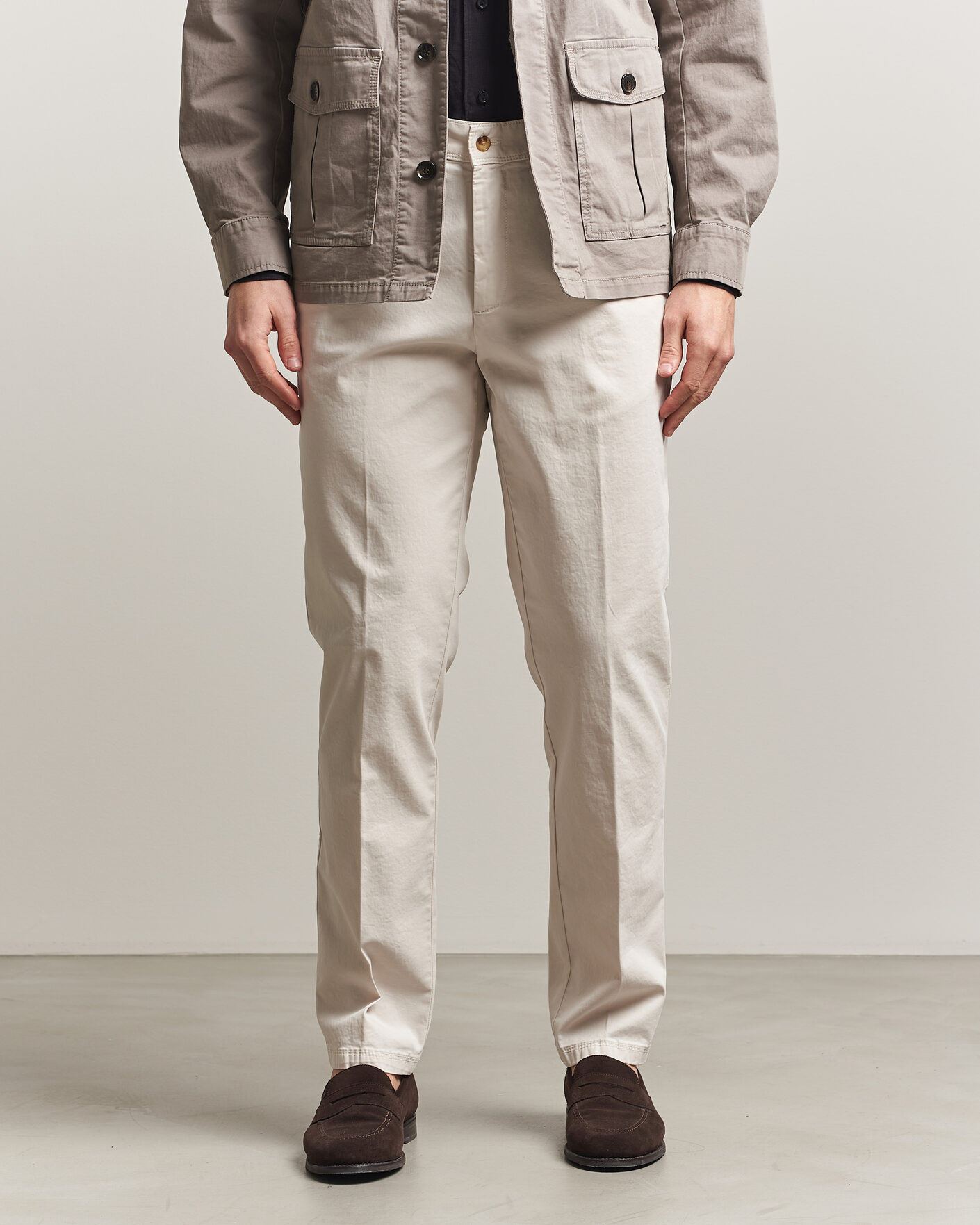 Uomini | Pantaloni | Oscar Jacobson | Danik Cotton Trousers White