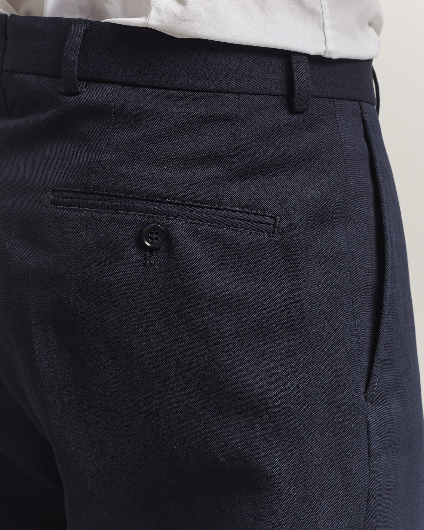 Uomini | Pantaloni | Oscar Jacobson | Del Cotton/Linen Trousers Navy