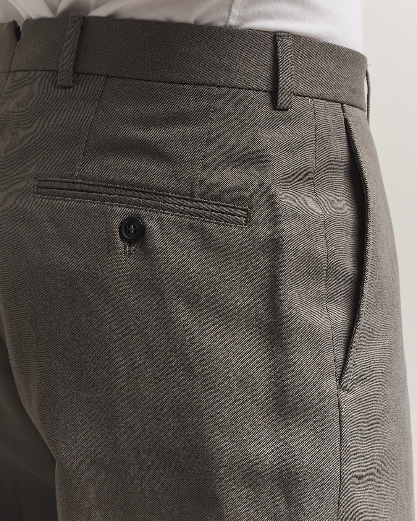 Uomini | Pantaloni | Oscar Jacobson | Del Cotton/Linen Trousers Olive