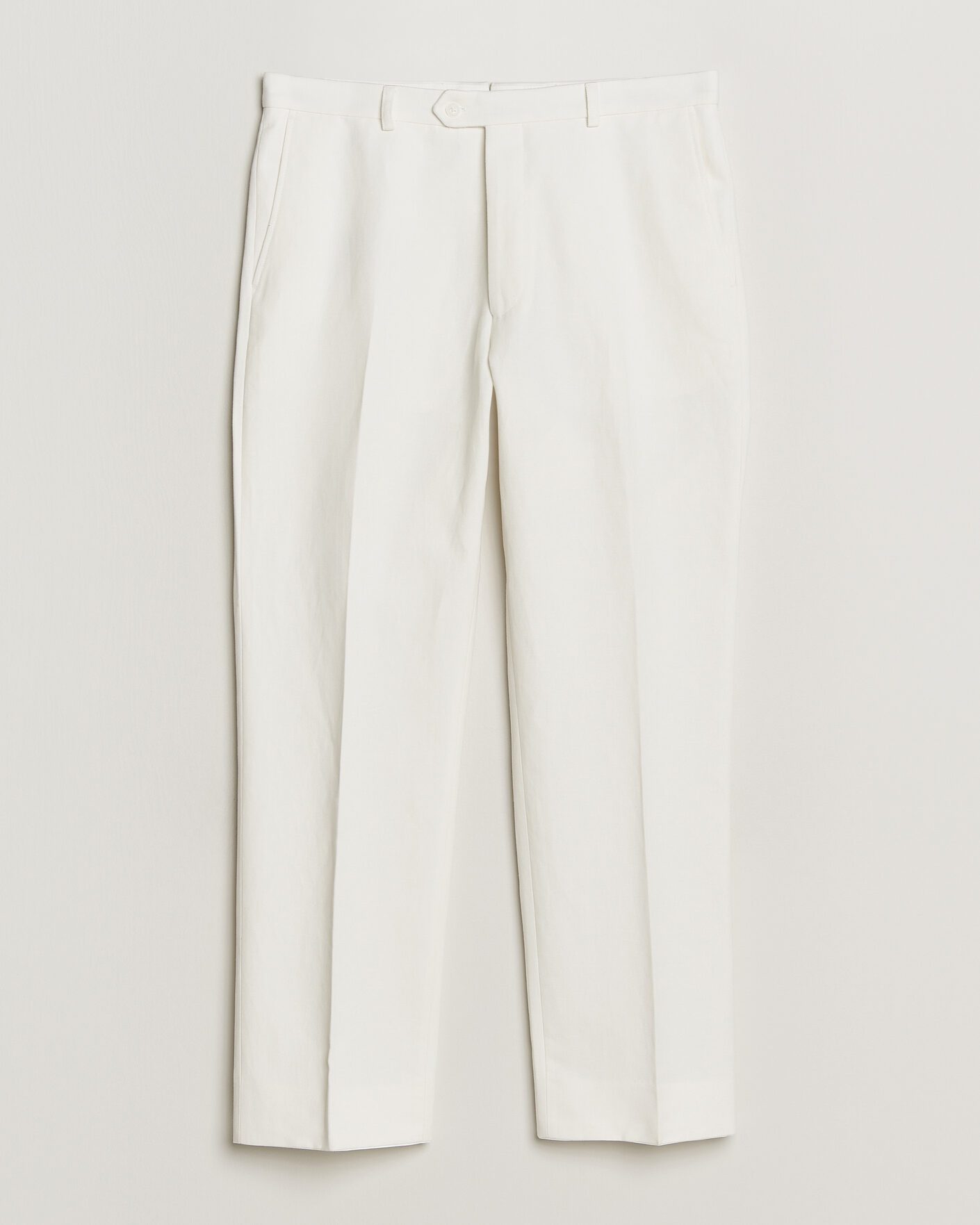 Uomini | Pantaloni | Oscar Jacobson | Del Cotton/Linen Trousers White