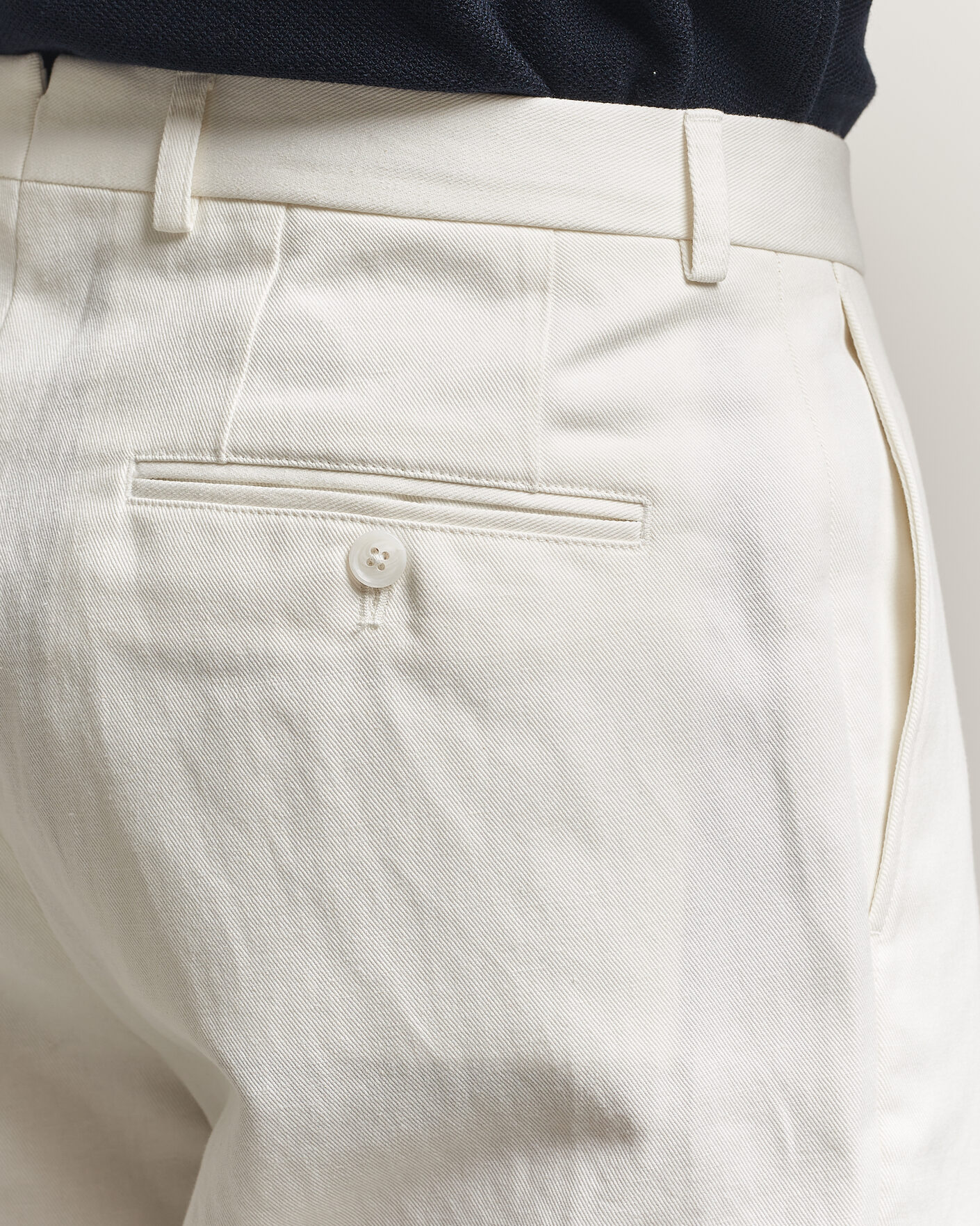 Uomini | Pantaloni | Oscar Jacobson | Del Cotton/Linen Trousers White