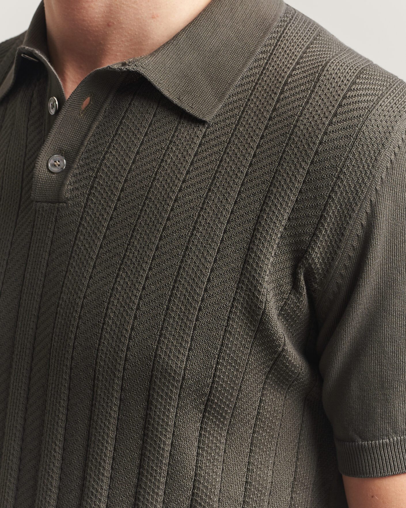 Uomini | Polo | Oscar Jacobson | Barto Structured Cotton Polo Green