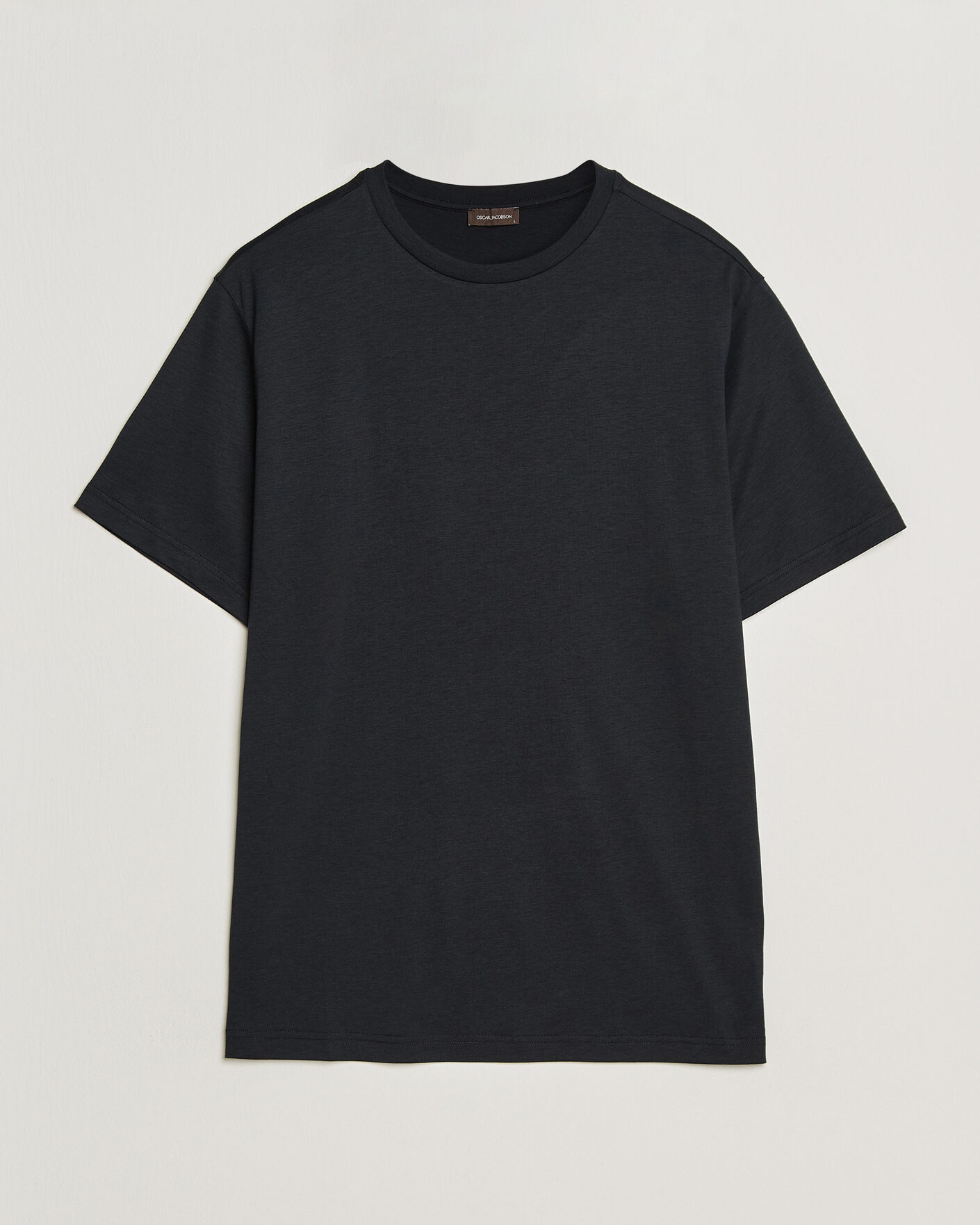 Uomini | T-shirt | Oscar Jacobson | Kim Lyocel/Cotton T-Shirt Black